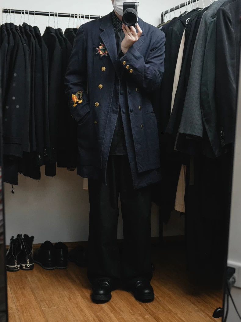Yohji Yamamoto Yohji Yamamoto 12aw Gold Button Knight Badge Double Coat 25 Size US M / EU 48-50 / 2 - 6 Thumbnail
