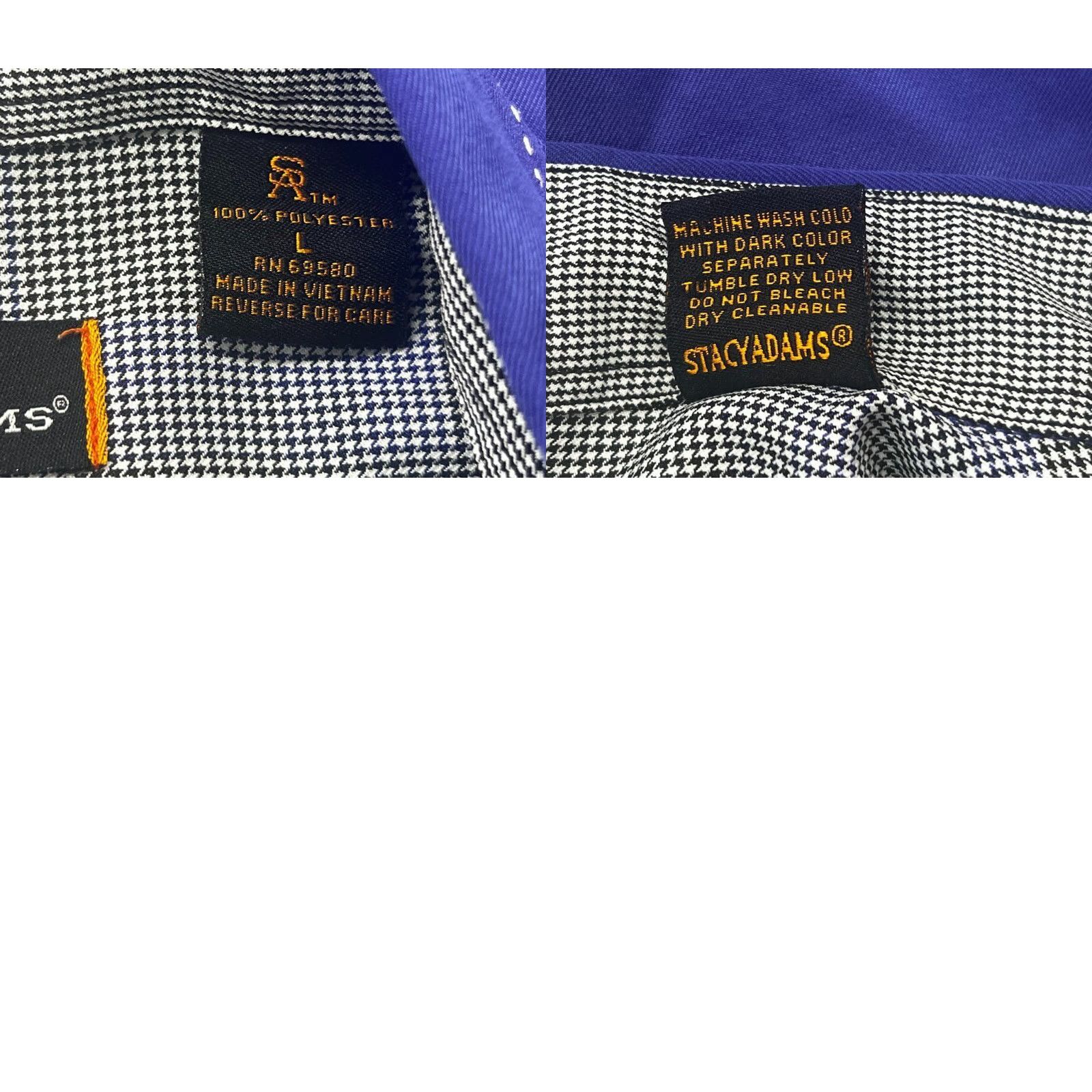 Stacy Adams VTG Stacy Adams Y2K Shirt Men's Large Houndstooth Short Sleeve Bowling Casual Size US L / EU 52-54 / 3 - 8 Thumbnail
