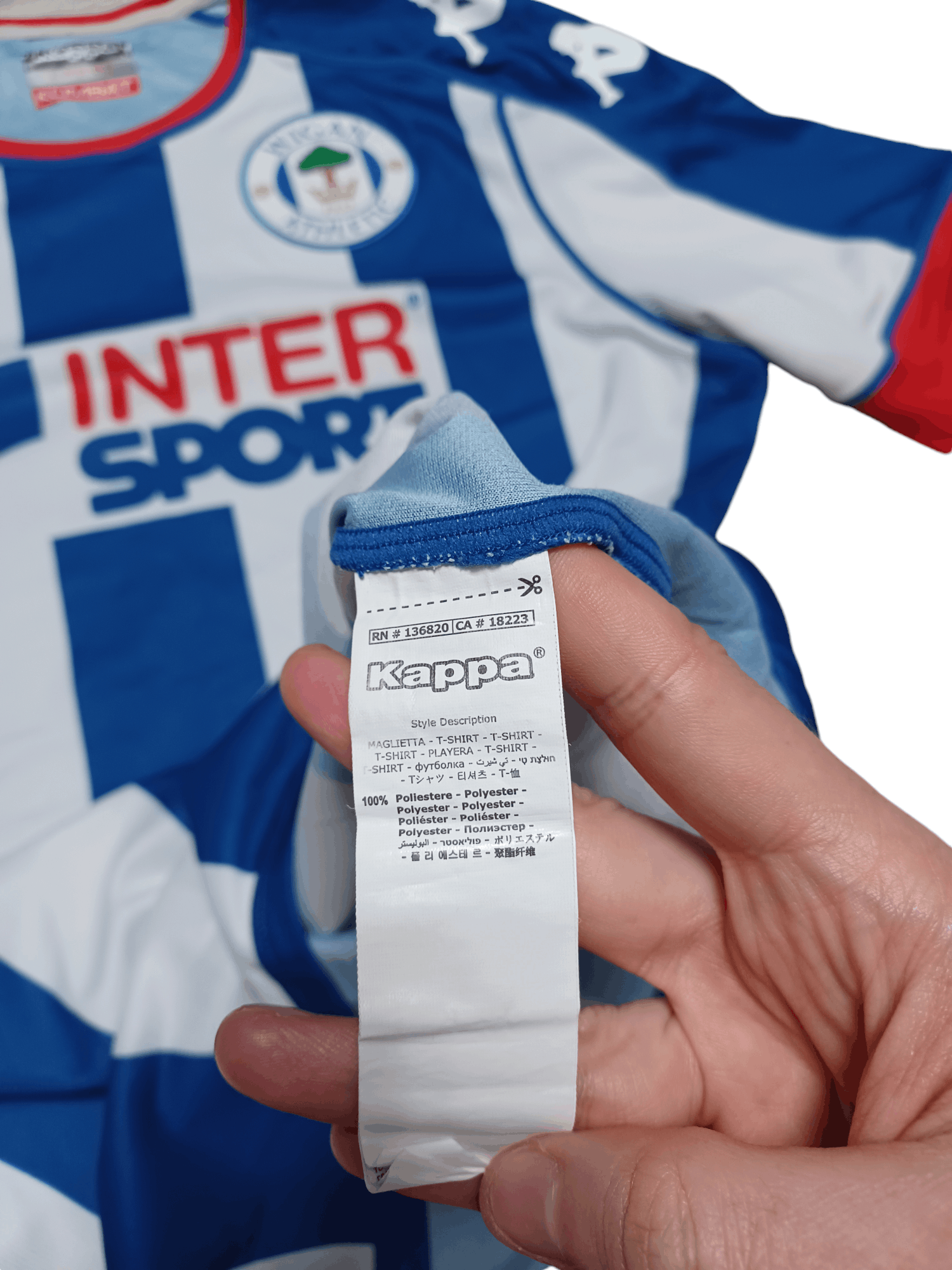 Kappa WIGAN ATHLETIC 2016-2017 KAPPA VINTAGE SOCCER JERSEY BLOKE Size US L / EU 52-54 / 3 - 4 Thumbnail