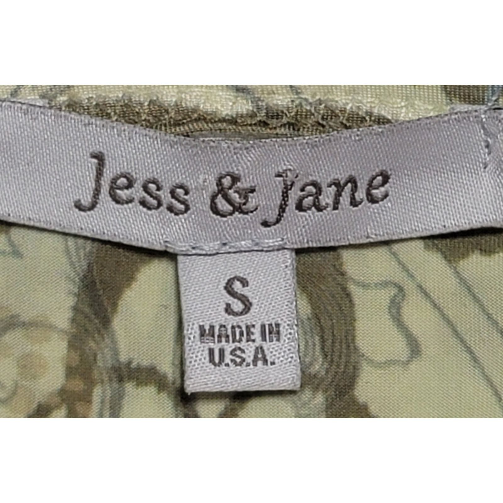 Other Jess & Jane Green Rhinestone Bodice Floral Print Top Small Size S / US 4 / IT 40 - 3 Thumbnail