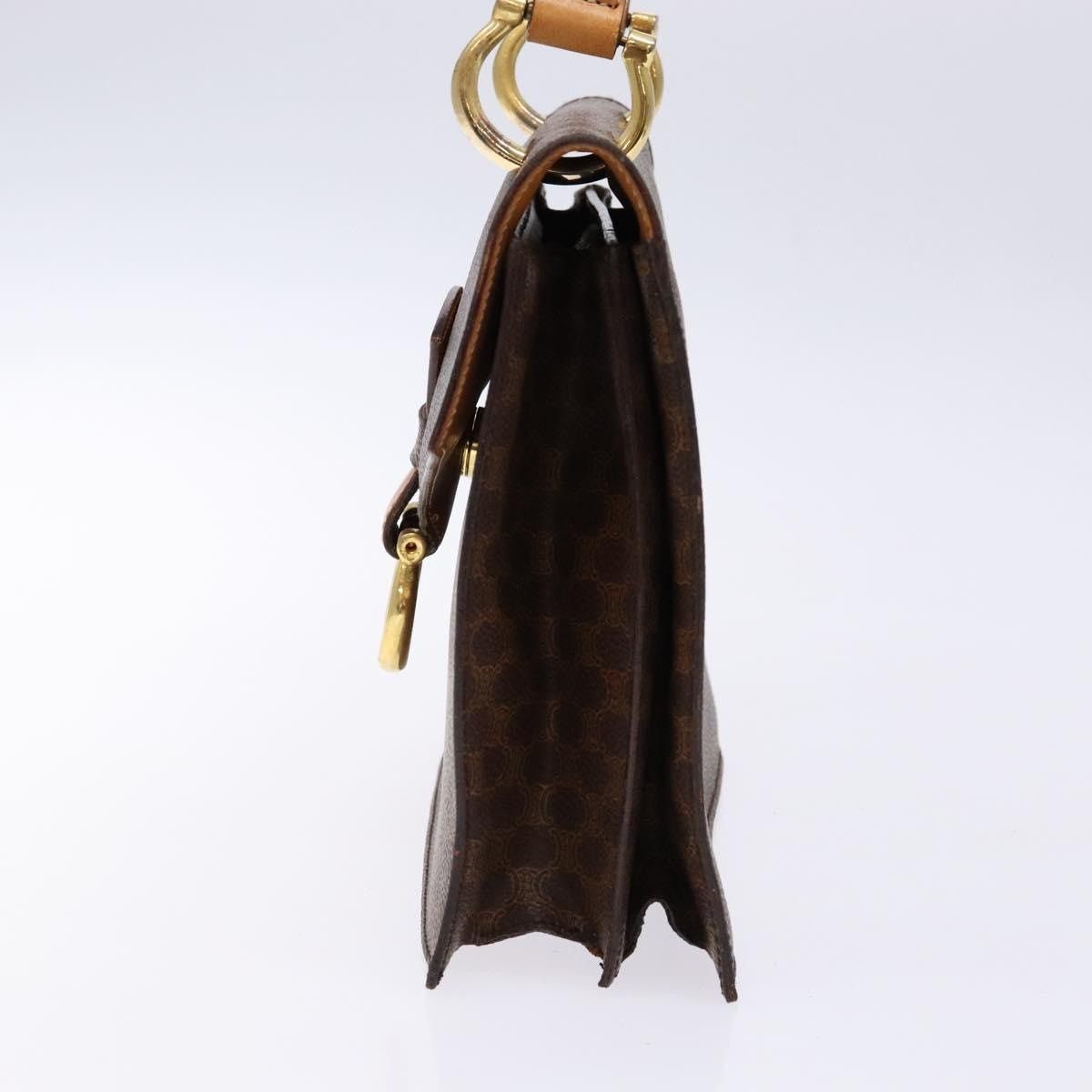 Celine CELINE Macadam Canvas Hand Bag Pvc Leather Brown Gold Size ONE SIZE - 5 Thumbnail