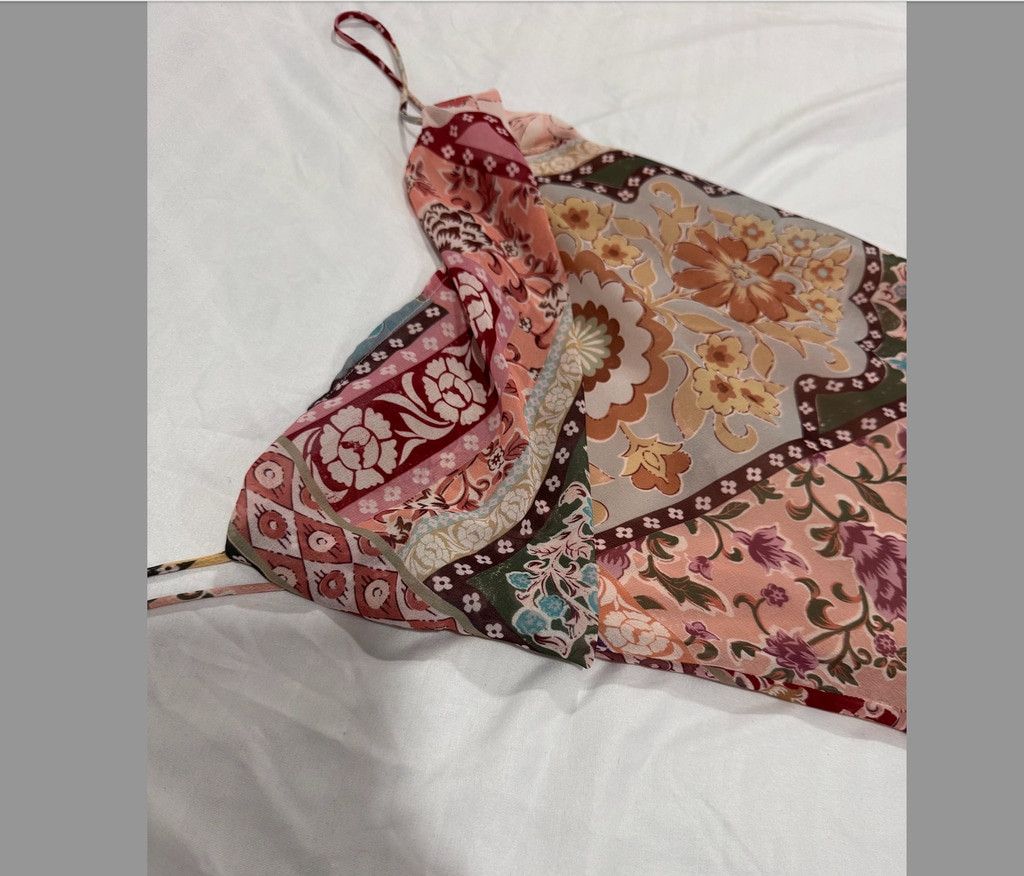 Zara Zara Patchwork printed slip dress Size L Size L / US 10 / IT 46 - 4 Thumbnail
