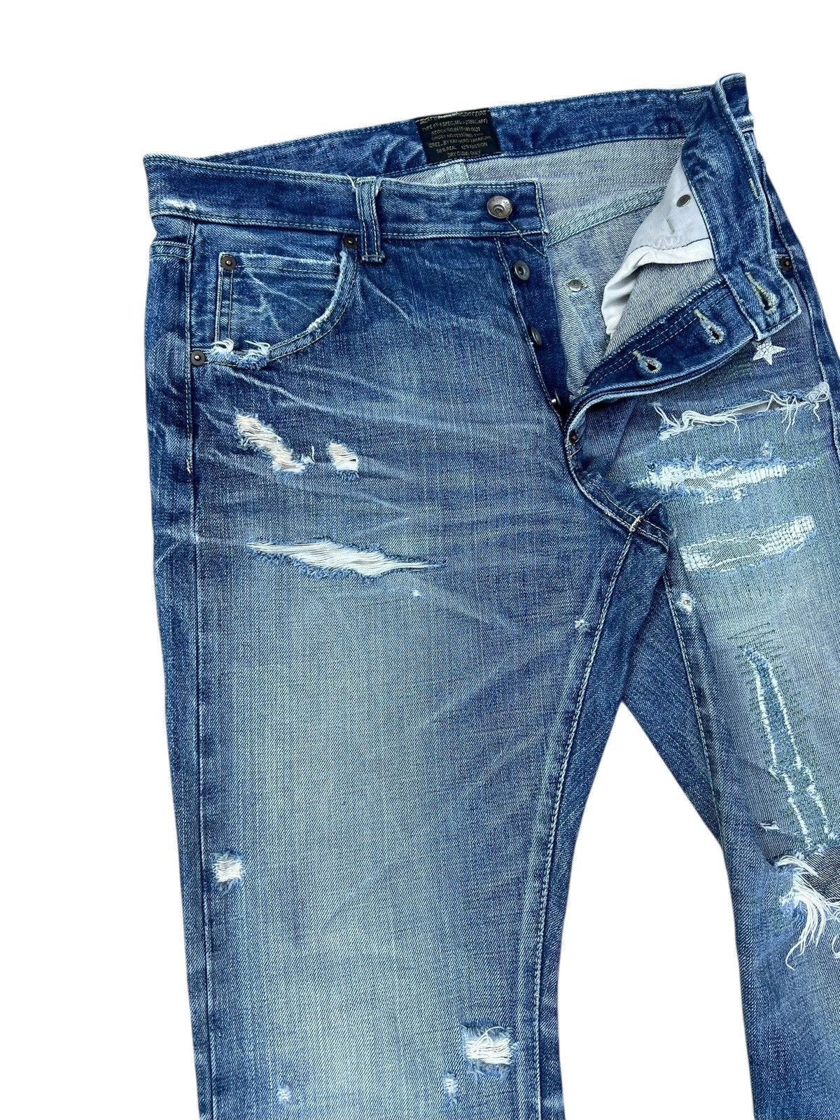 Izreel by Kazuhiro Takakura Distressed Denim Selvedge Jeans