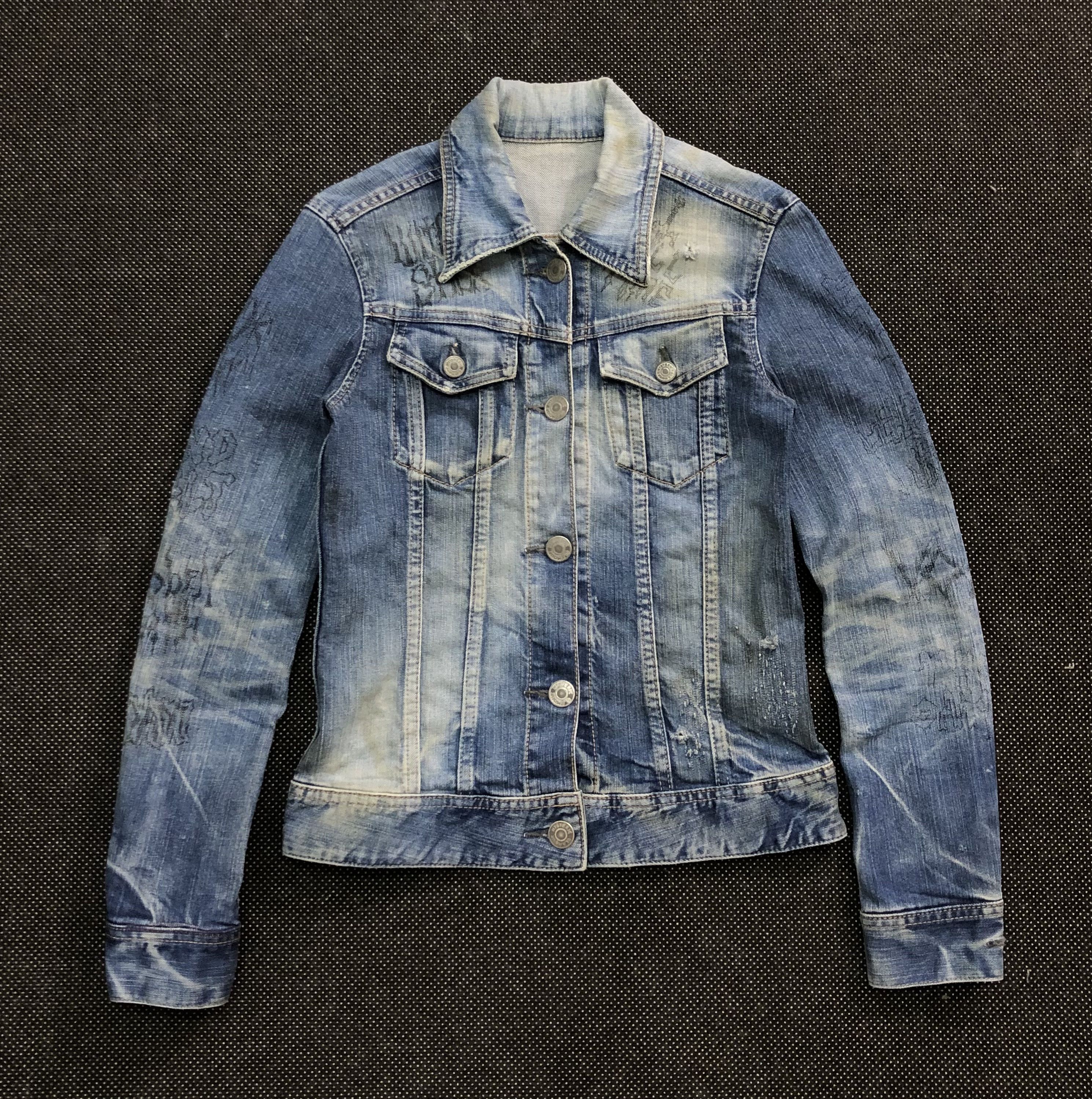 Hysteric Glamour RARE🔥90’S HYSTERIC KINKY JEANS TAKUYA KIMURA DENIM JACKET Size XXS / US 00 / IT 34 - 4 Thumbnail