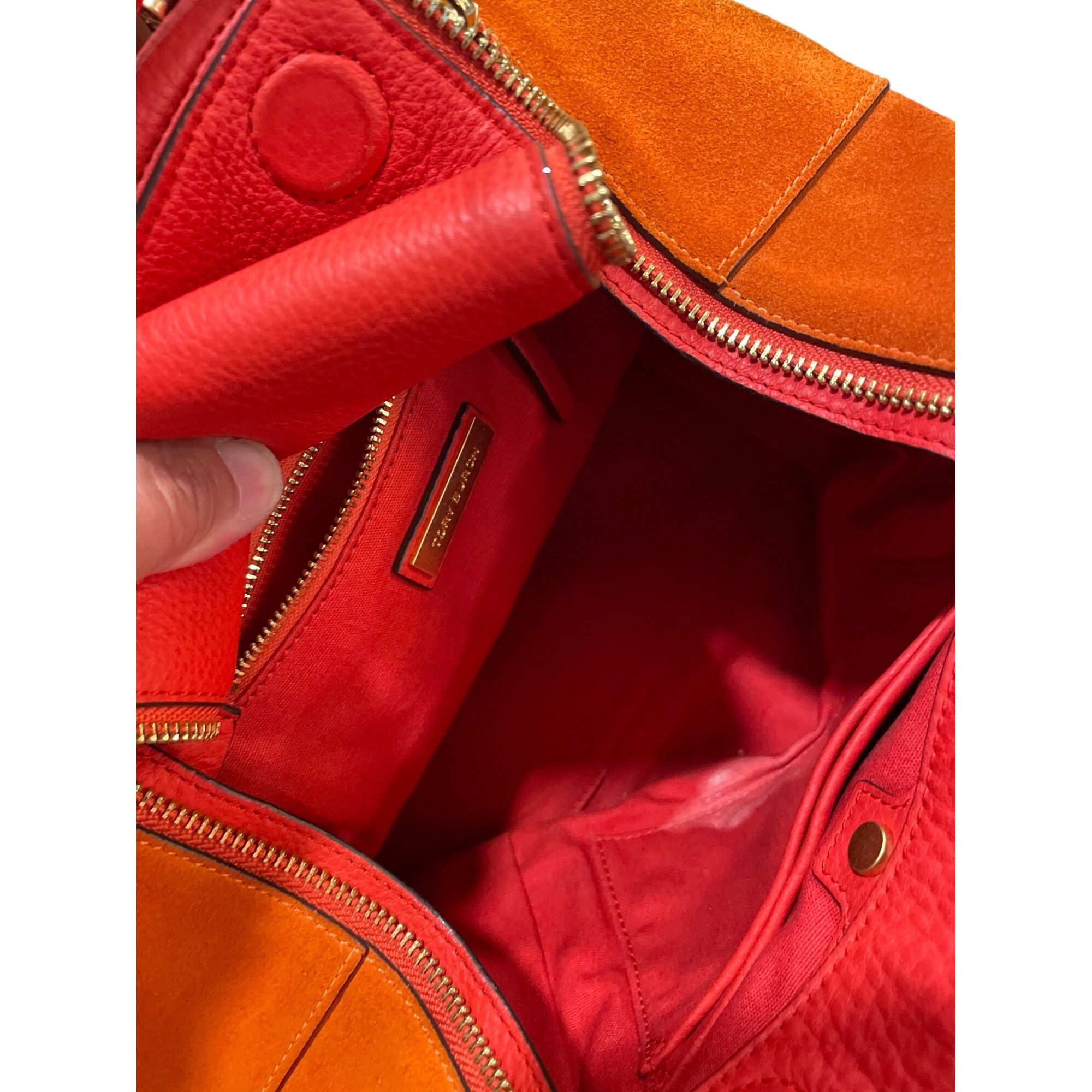 Tory Burch Tory Burch wms red orange suede leather tassled crossbody ha Size ONE SIZE - 17 Thumbnail
