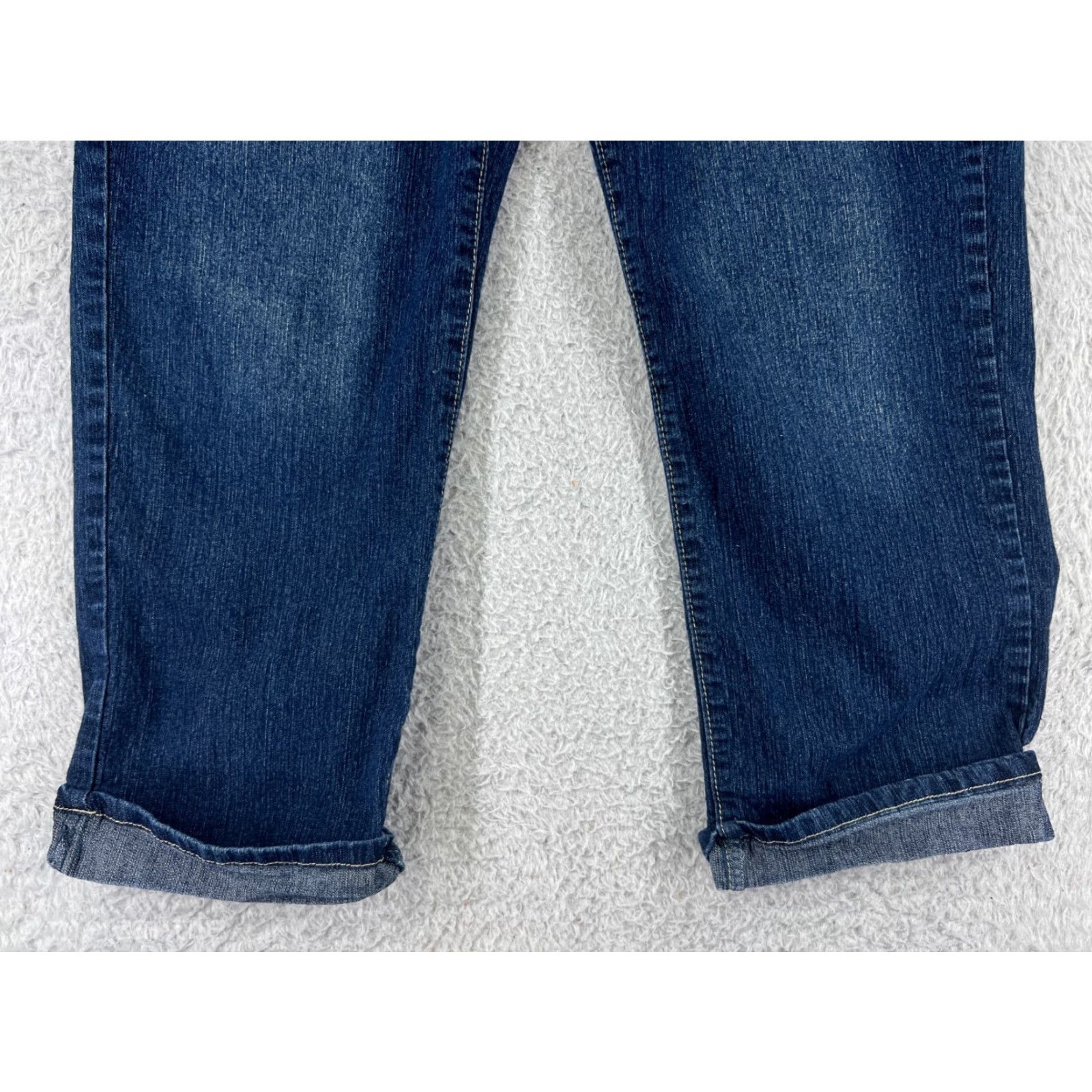 Vintage ABM Jeans Womens 15 Blue Denim Mid Rise Cotton Blend Stretch Capri Vintage No Size 36" / US 14 / IT 50 - 5 Thumbnail