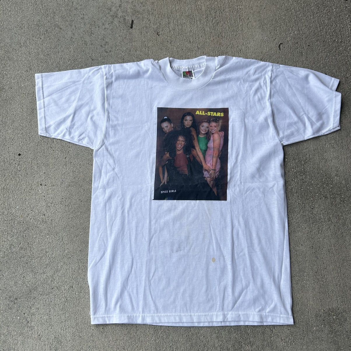 image of Band Tees x Tour Tee 90's Spice Girls All Stars Concert T-Shirt in White, Men's (Size Large)