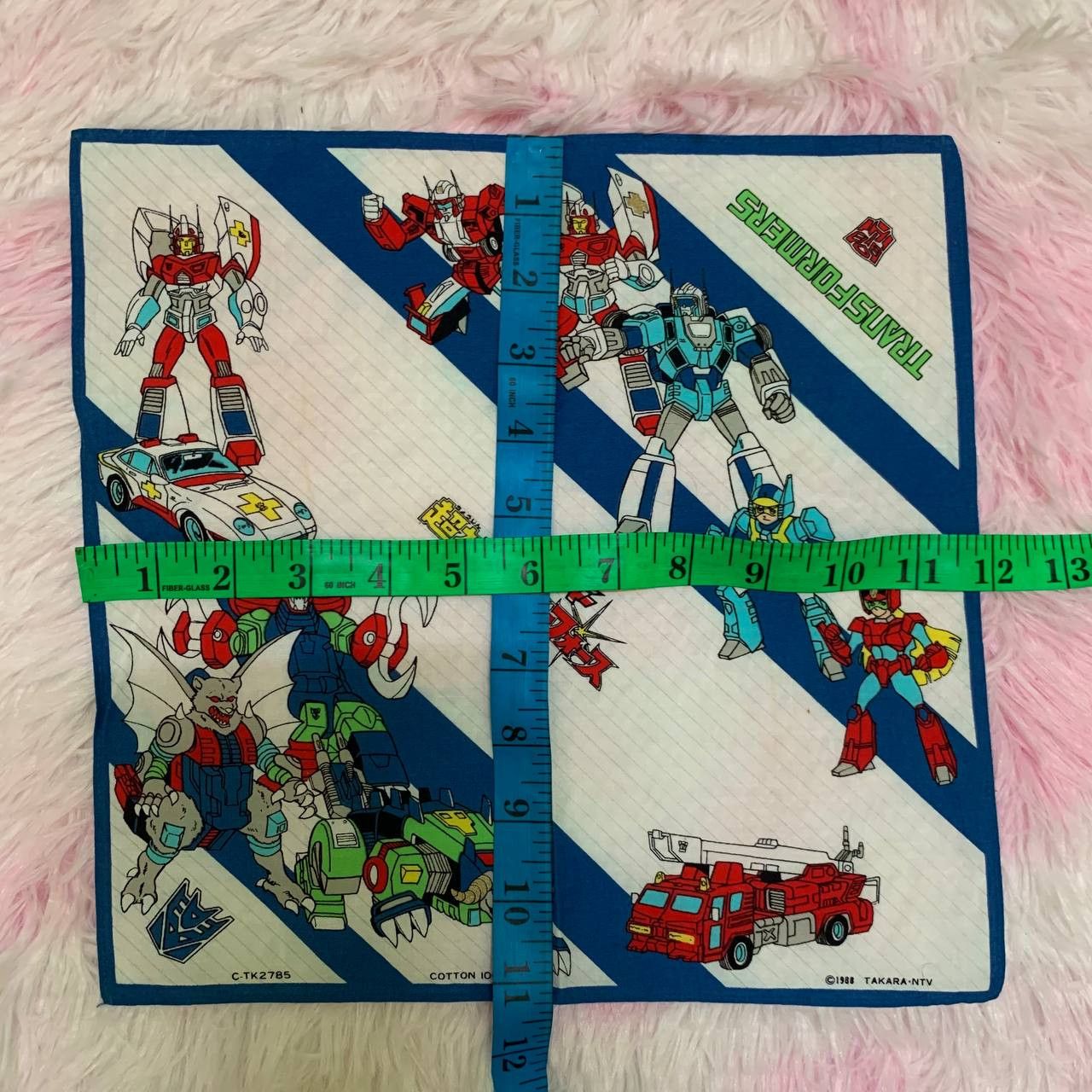 Japanese Brand × Transformers × Vintage RARE Vintage Transformers 1988 Handkerchief Bandana Size ONE SIZE - 7 Thumbnail