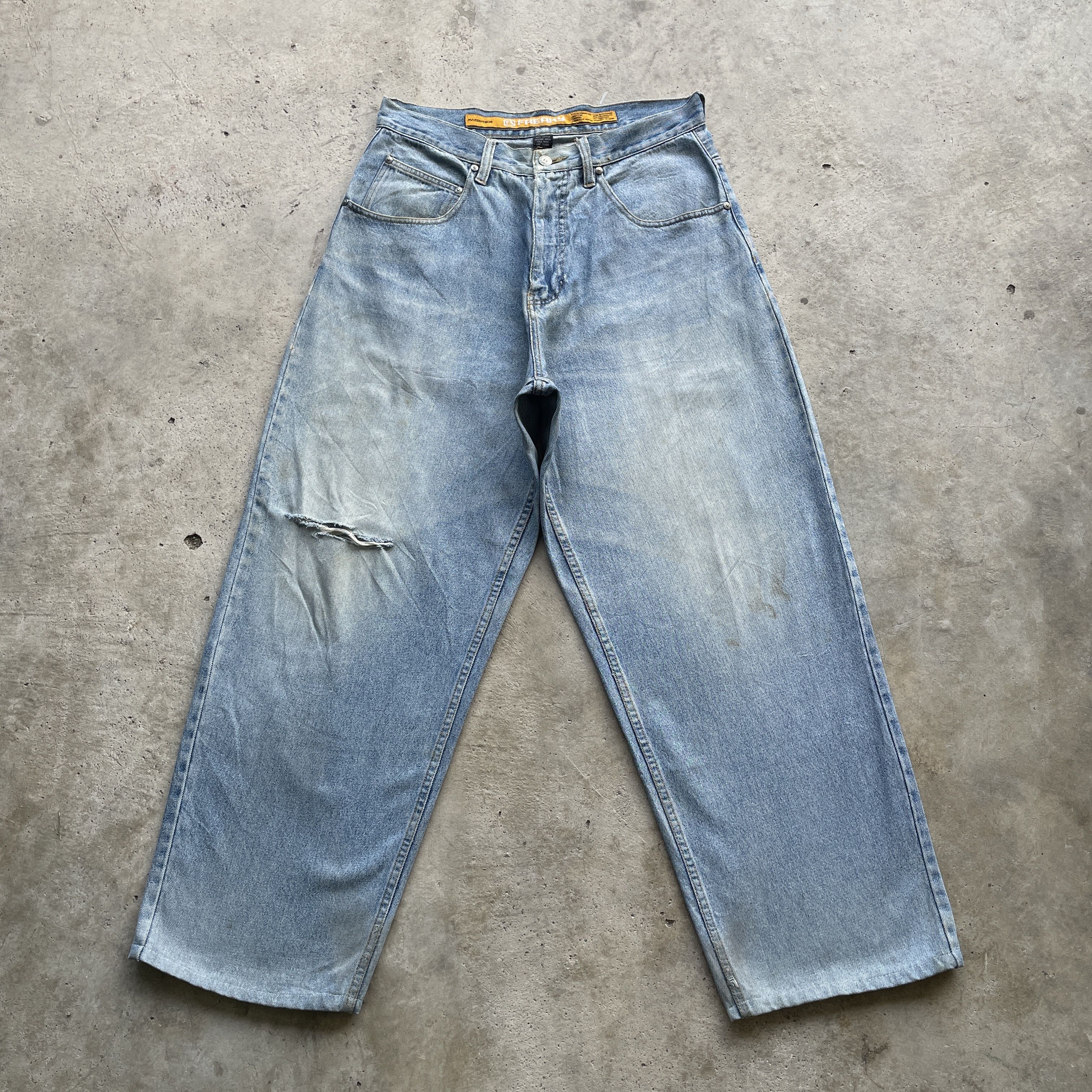 Japanese Brand VINTAGE BAGGY JEANS DISTRESSED FADED JAPANESE PANTS DENIM Size US 32 / EU 48 - 3 Thumbnail