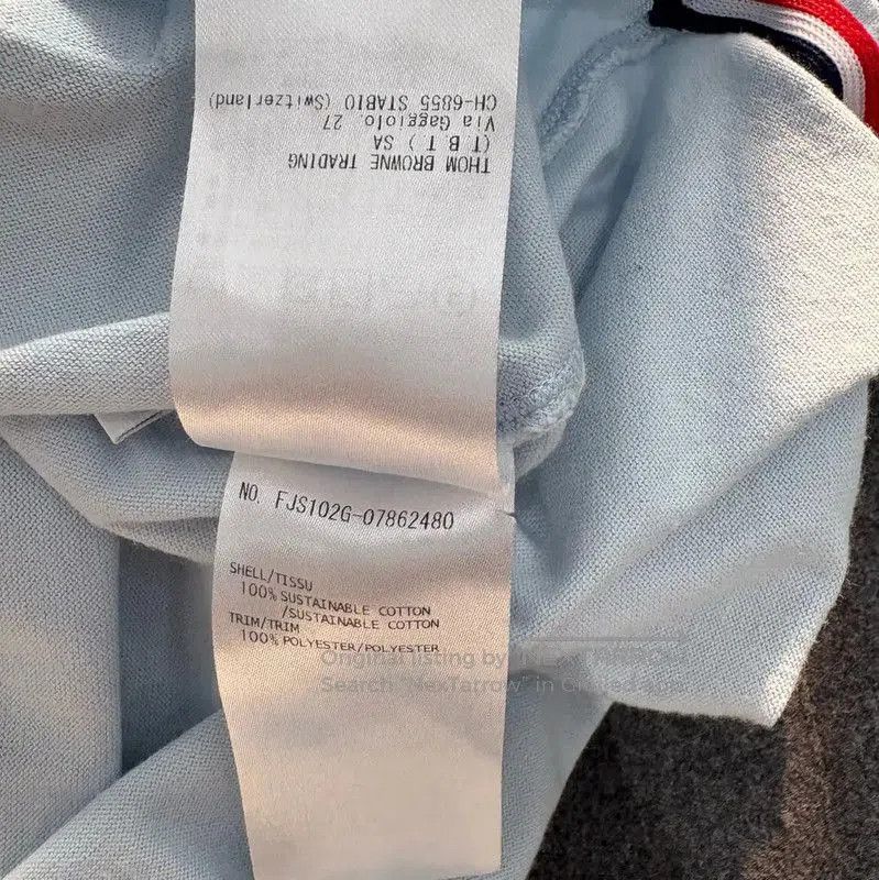 Thom Browne Thom Browne Summer Light Blue Cotton Tee . Size M / US 6-8 / IT 42-44 - 7 Thumbnail