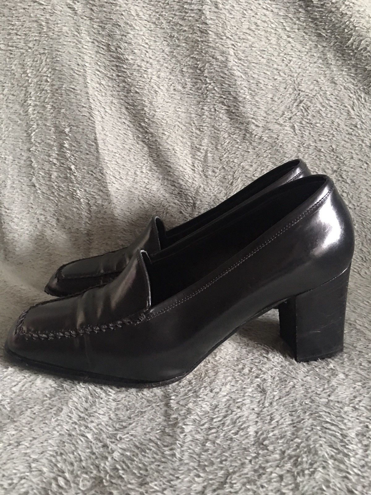 Jil Sander Jil Sander Black Leather Block Heels Pumps EU 38 Size US 8 / IT 38 - 6 Thumbnail
