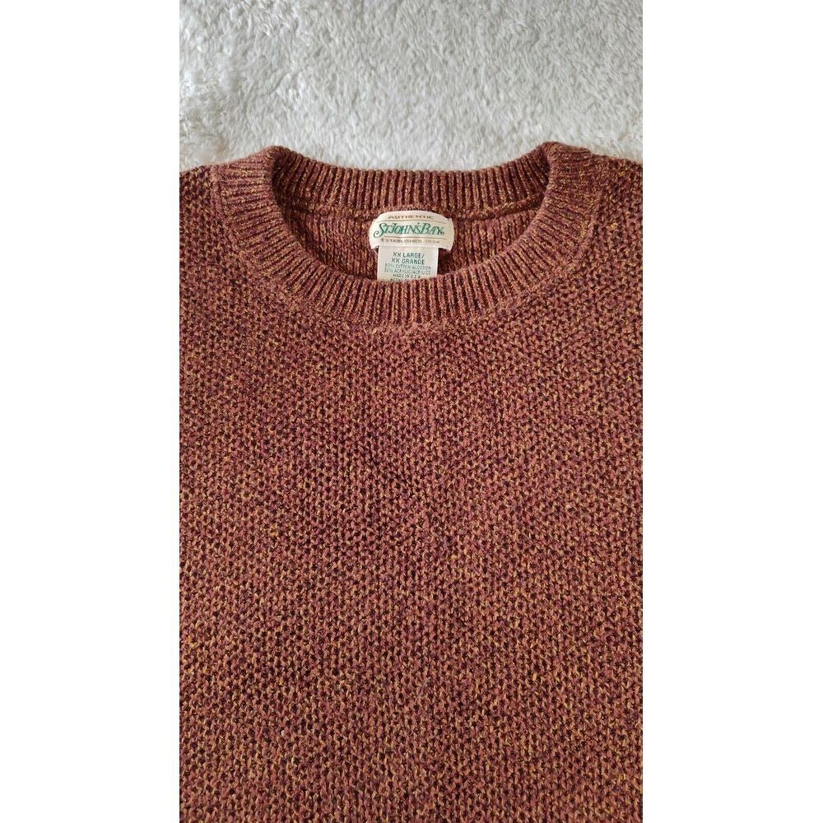 & Other Stories Vintage 90s St Johns Bay Sweater XXL Brown Grandpa Made USA Size US XXL / EU 58 / 5 - 9 Thumbnail
