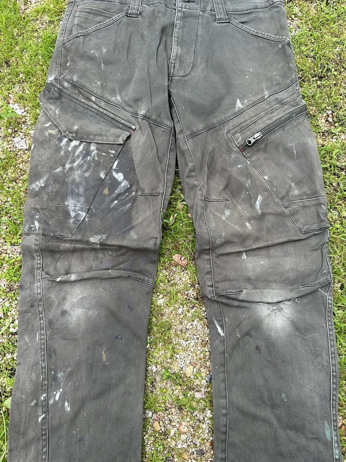 20471120 DISTRESSED RUSTY DIRTY XEBEC VINTAGE WORK WEAR FADED PANTS Size US 31 - 2 Thumbnail