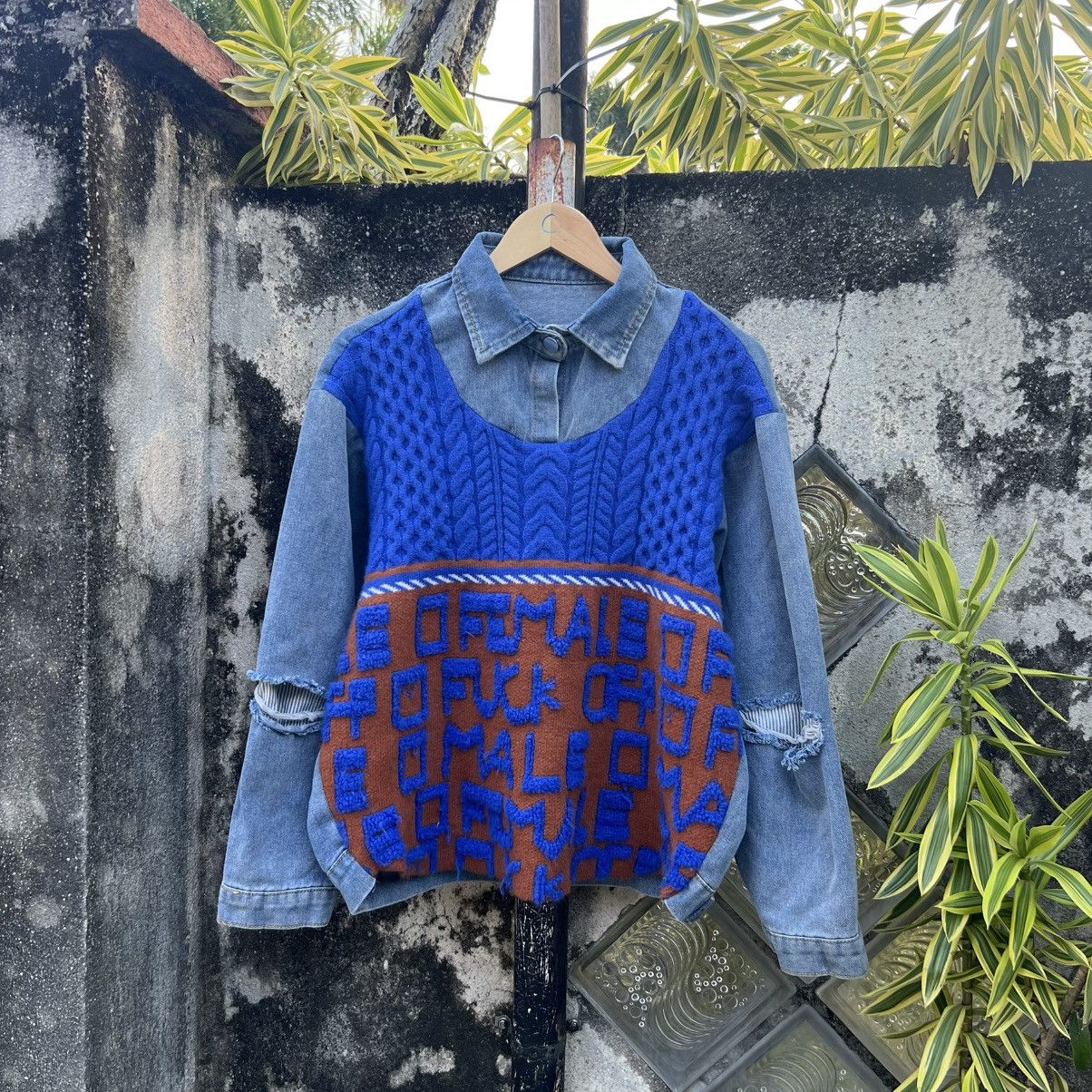 Japanese Brand “RARE” DISTRESS PATCHWORK DENIM JACKET Size US L / EU 52-54 / 3 - 1 Thumbnail