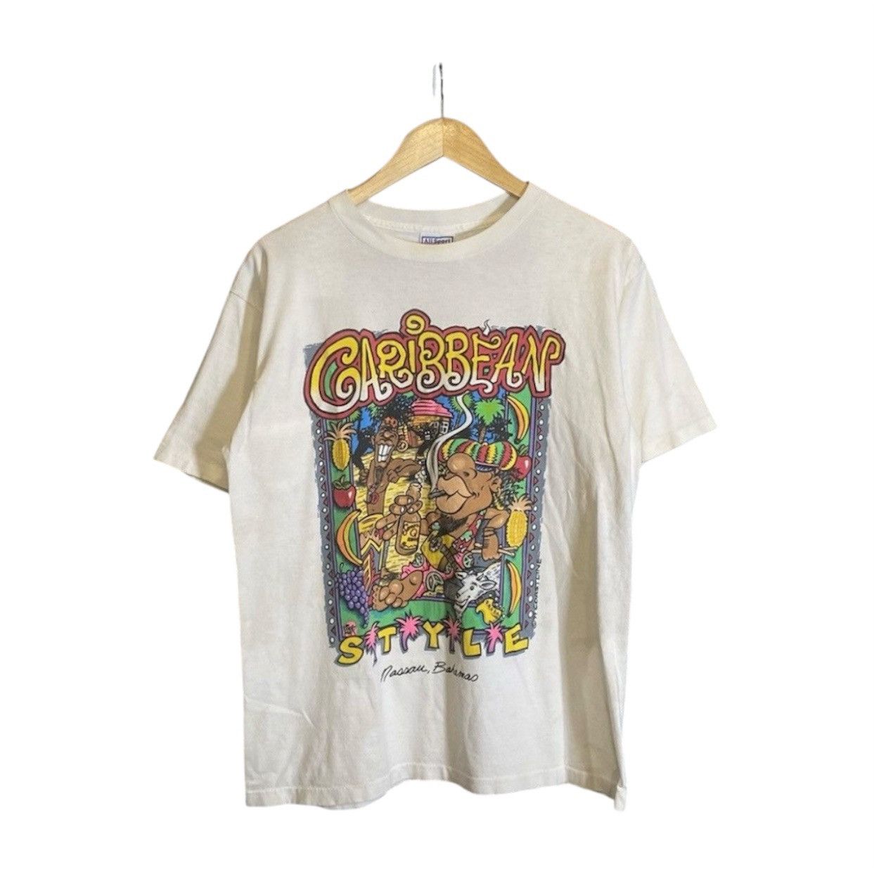Caribbean Vintage 90s Caribbean Style Nassau Bahamas T-Shirt All Sport Size US L / EU 52-54 / 3 - 1 Thumbnail