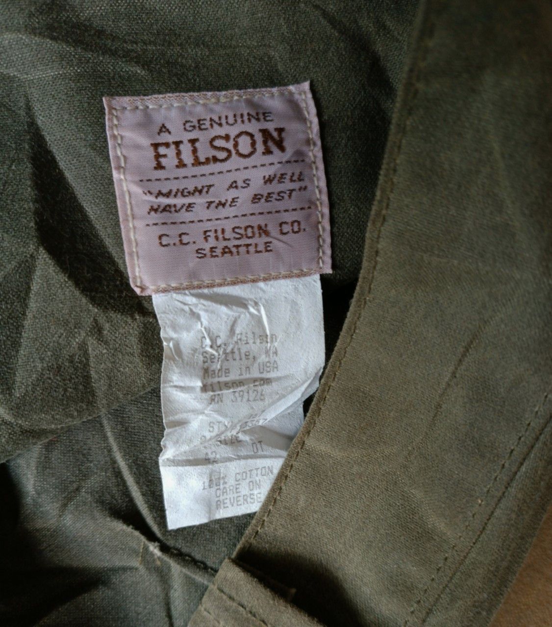 Filson Vintage 1990s Filson Tin Waxed Canvas Hunting Trouser. Size US 40 / EU 56 - 3 Thumbnail