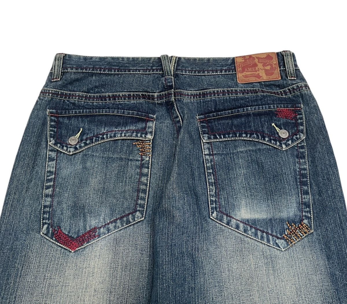 Japanese Brand × Vintage Rare Vintage Japanese Brand Amore Puro Baggy Jeans 1990s Size US 35 - 4 Thumbnail