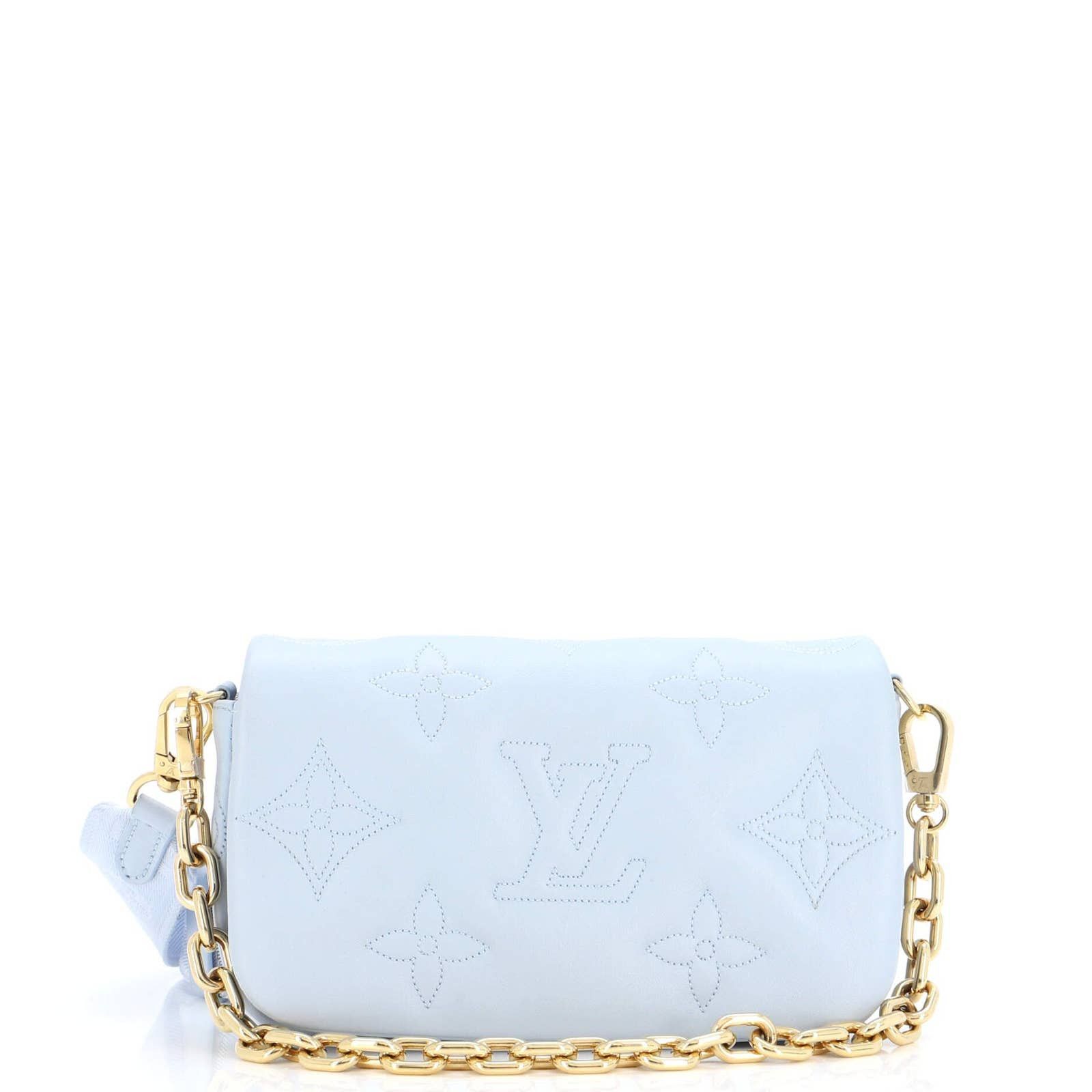 Louis Vuitton Wallet on Strap Bubblegram Leather Blue 156356343