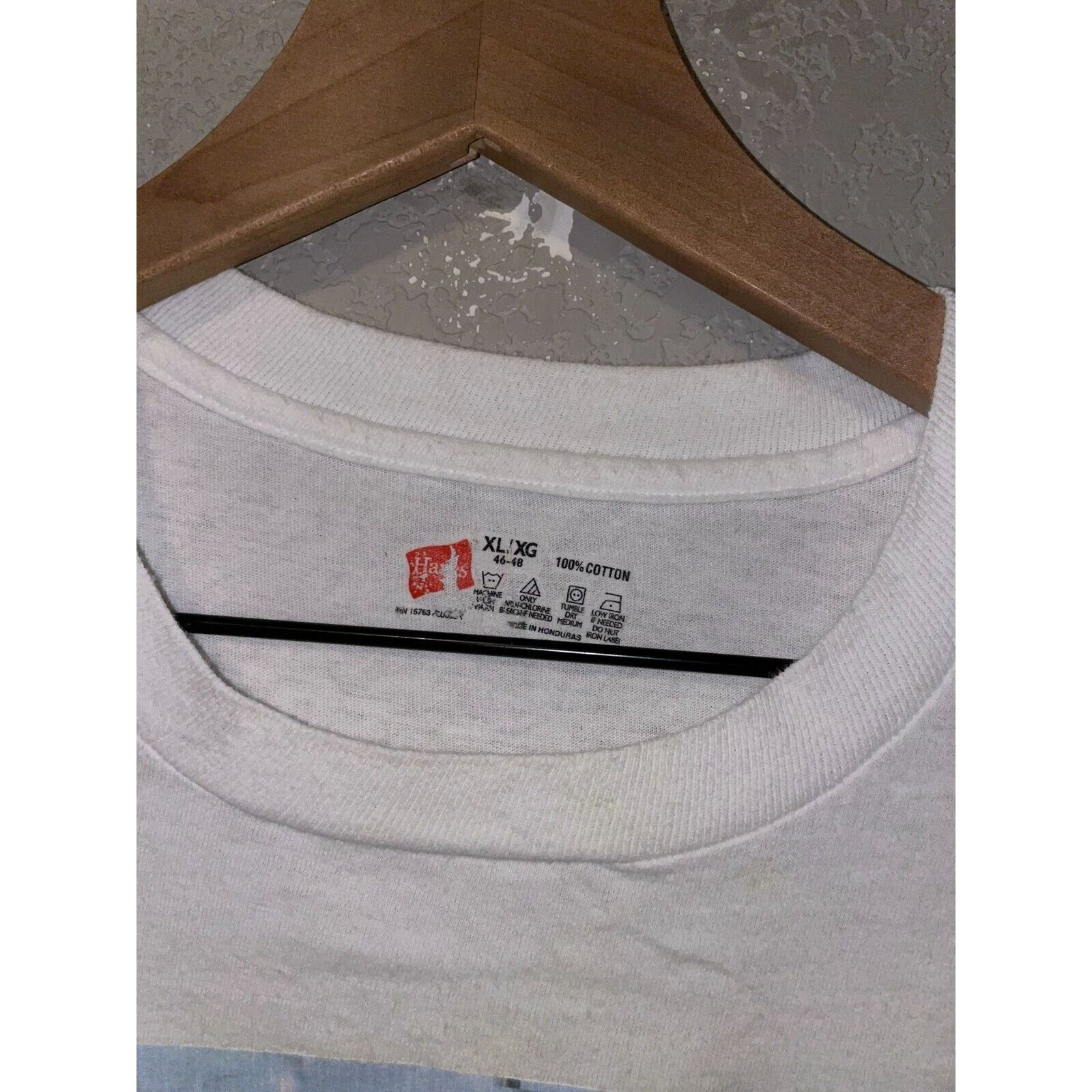 Hanes Vintage Joke Shirt Wanna Kiss My As Butt Donkey STAINED XL Size US XL / EU 56 / 4 - 6 Thumbnail