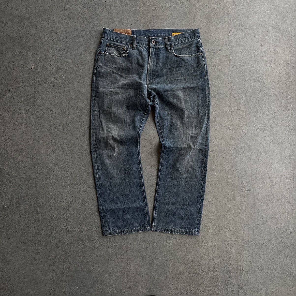 Gap × Vintage Vintage Gap Baggy Distressed Jeans 33x32 1969 Fit Washed Size US 33 - 9 Thumbnail