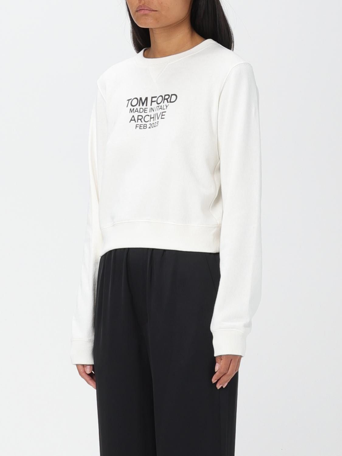 Tom Ford o1y0226 Crewneck Sweatshirt in White Size S / US 4 / IT 40 - 3 Thumbnail
