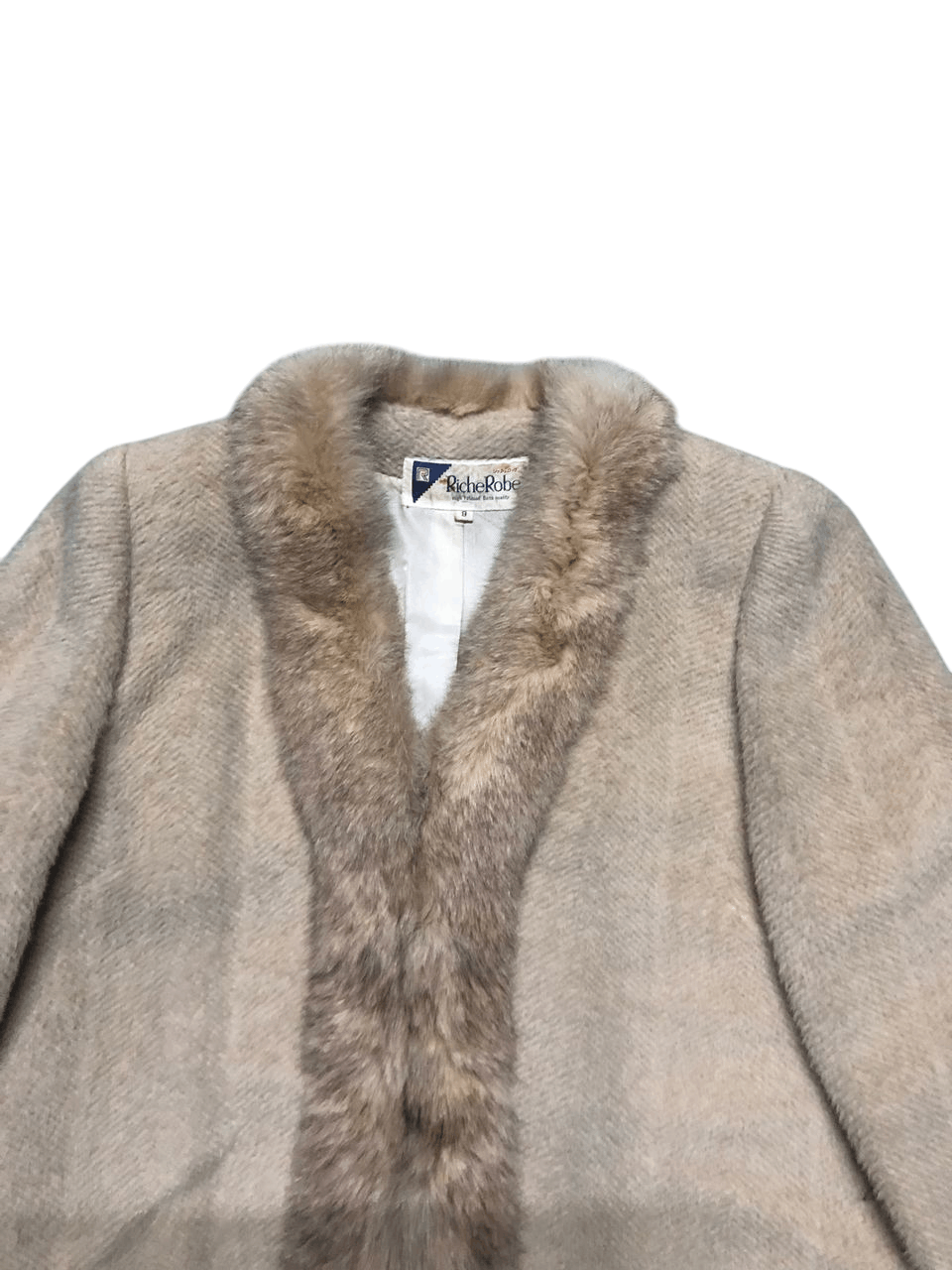 Japanese Brand VINTAGE RICHEROBE WOOL FUR COAT RARE DESIGNER Size M / US 6-8 / IT 42-44 - 3 Thumbnail