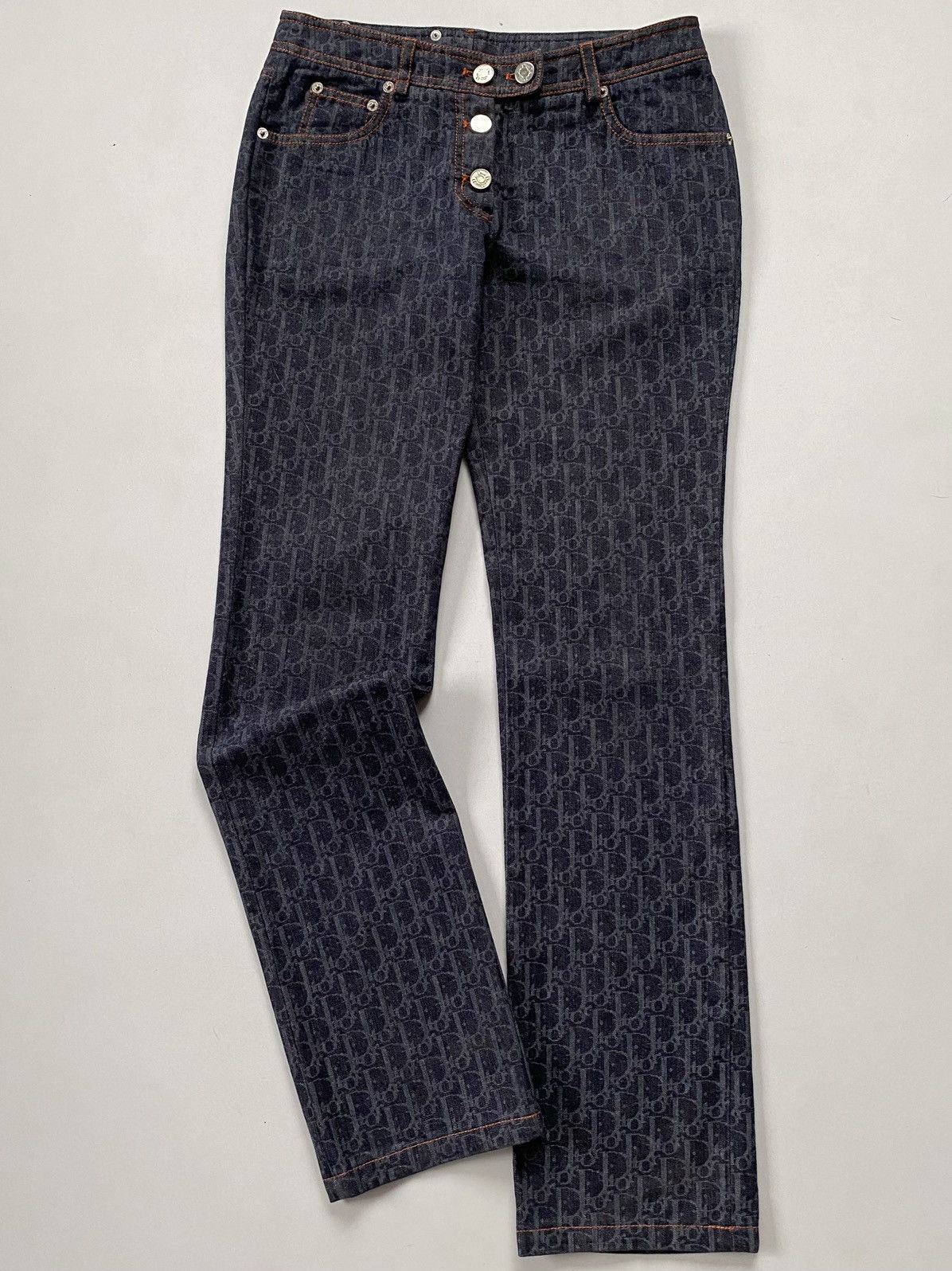 Dior 🔥F/W06 Dior by John Galliano Oblique Flight Monogram Jeans Size 27" / US 4 / IT 40 - 6 Thumbnail