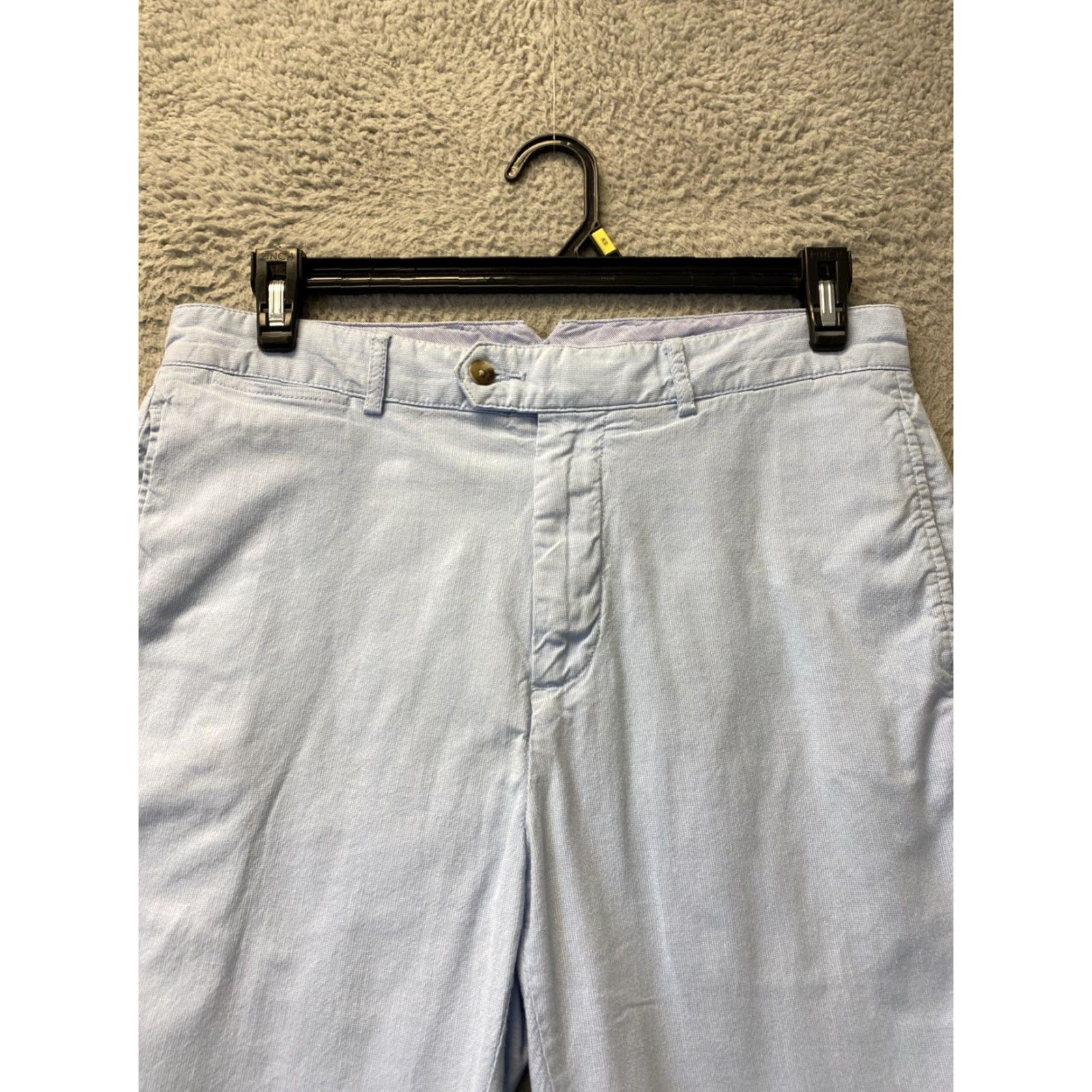 Cremieux Daniel Cremieux Chino Shorts Men's Size 33 Blue Flat Front Casual Travel Workwear Size US 33 - 2 Thumbnail