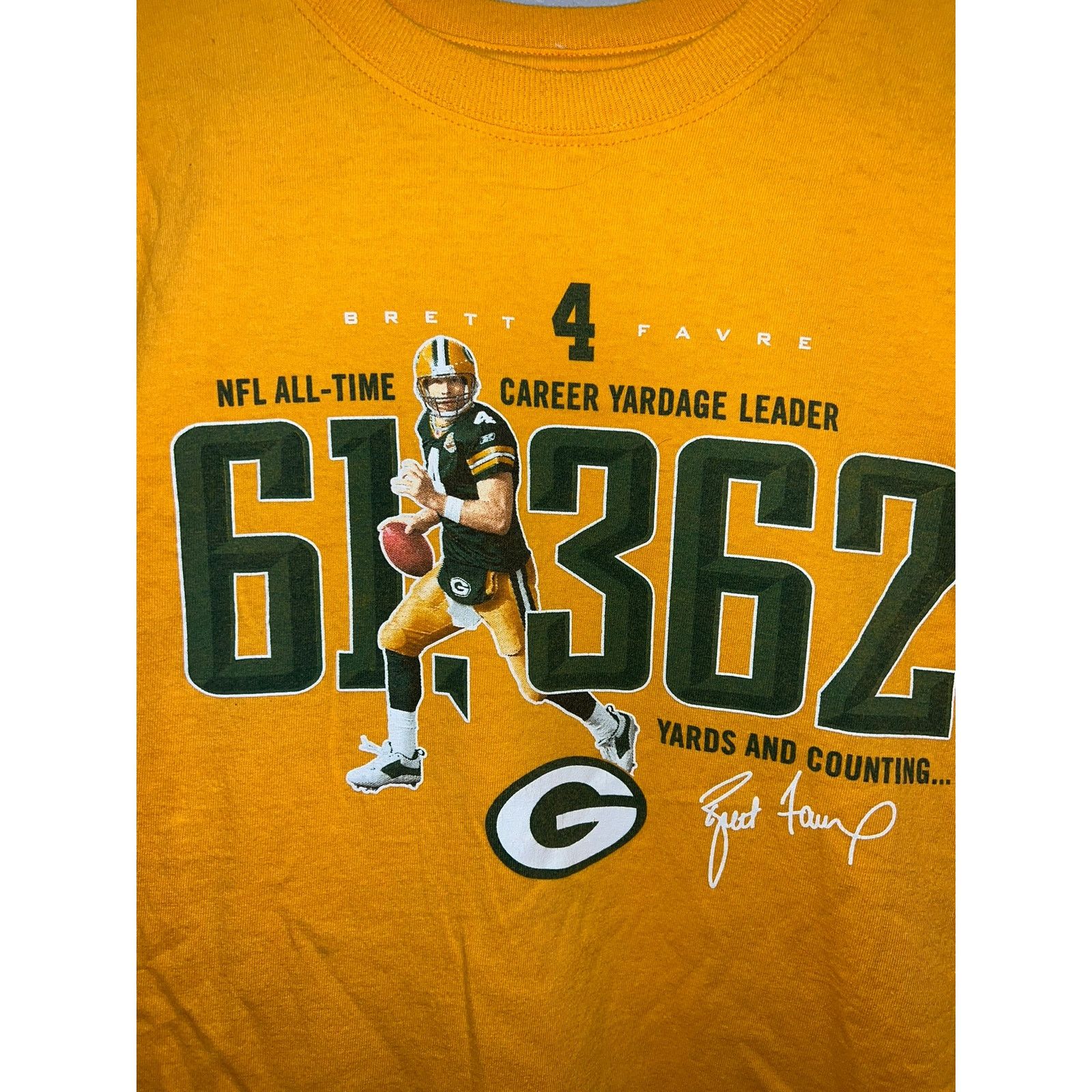 Reebok Vintage Brett Favre Shirt NFL Career Green Bay Packers XL Size US XL / EU 56 / 4 - 5 Thumbnail