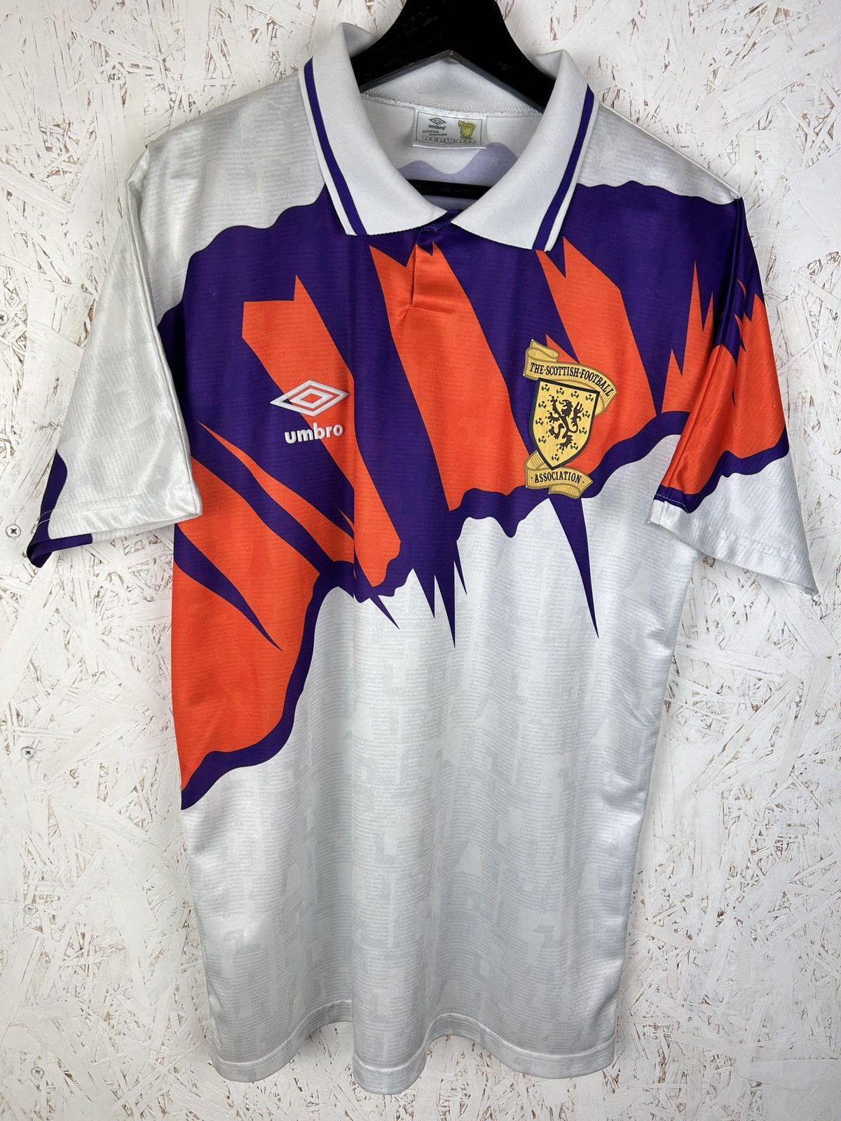 90s Vintage Umbro Scotland 1992/93 Away Kit Soccer Jersey