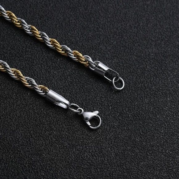 Other 5mm Stainless Steel Twist Chain Bracelet Size ONE SIZE - 3 Thumbnail