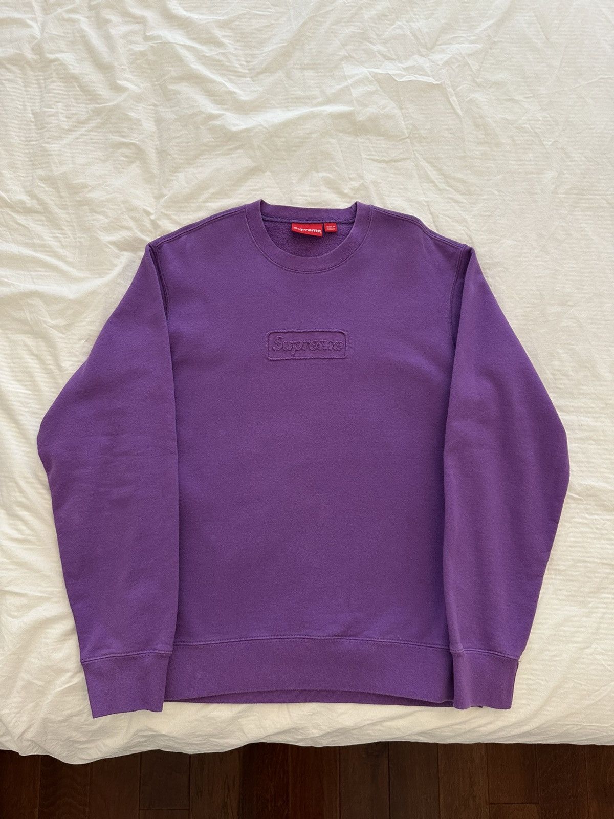 トップス Supreme Cutout Logo Box Crewneck Supreme Cutout Logo Crewneck Sweatshirt Box Logo Black Size