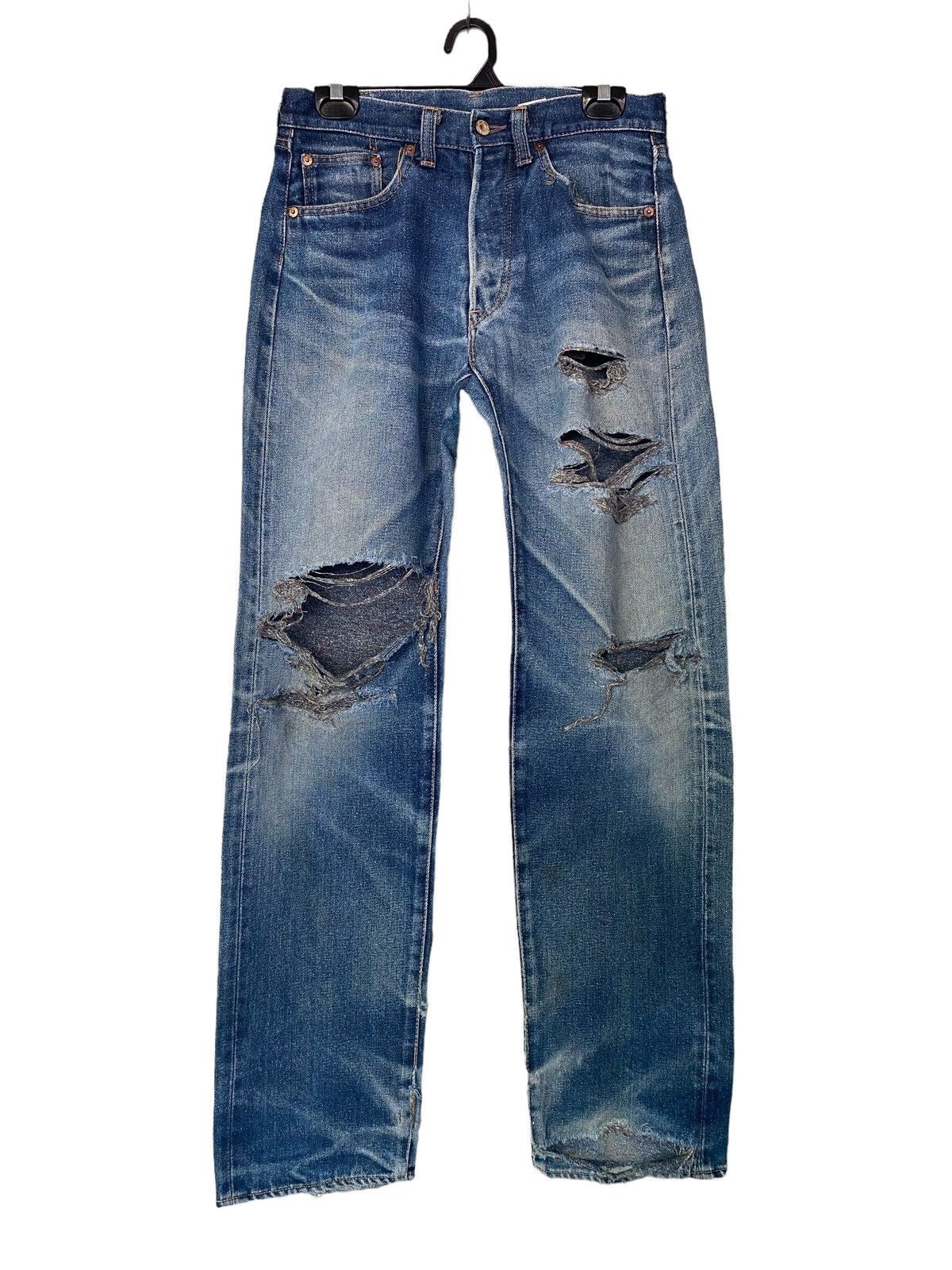 image of Needles x Nepenthes New York Redline Nepenthes Hoggs Disressed Jean Lot 004Y in Blue (Size 29)