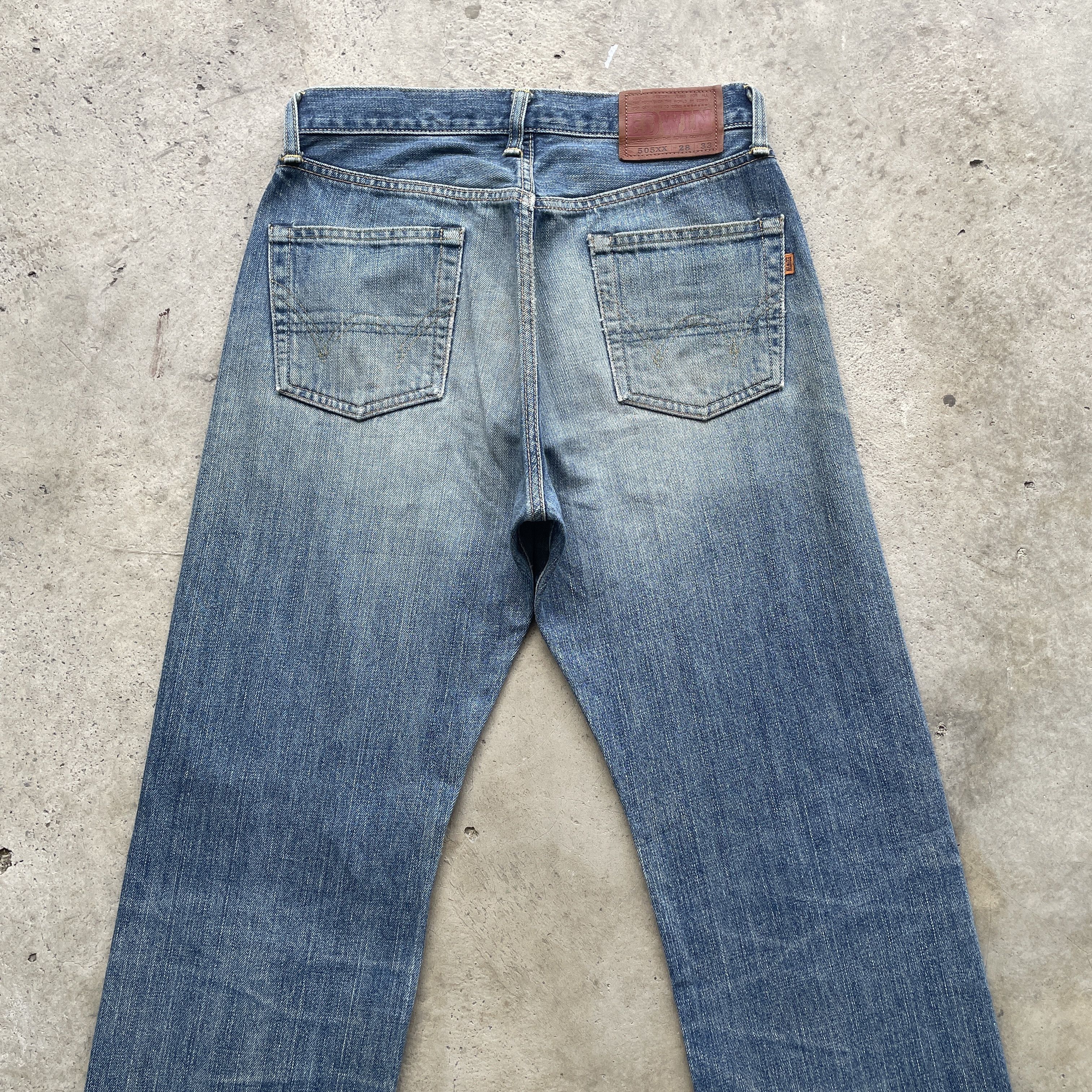 Japanese Brand VINTAGE EDWIN 505xx SELVEDGE DISTRESSED FADED JEANS PANTS Size US 29 - 11 Thumbnail