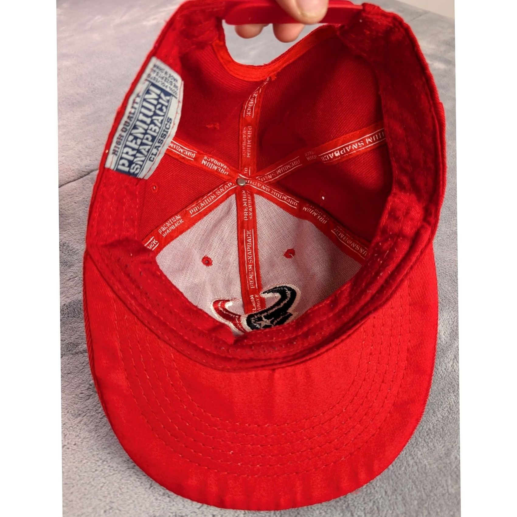 NFL Houston Texans Red Snapback Hat Premium Snapback Classics Adjustable Cap NFL Hat Mens One Size Red Embroidered Logo NFL Cap Size ONE SIZE - 4 Thumbnail