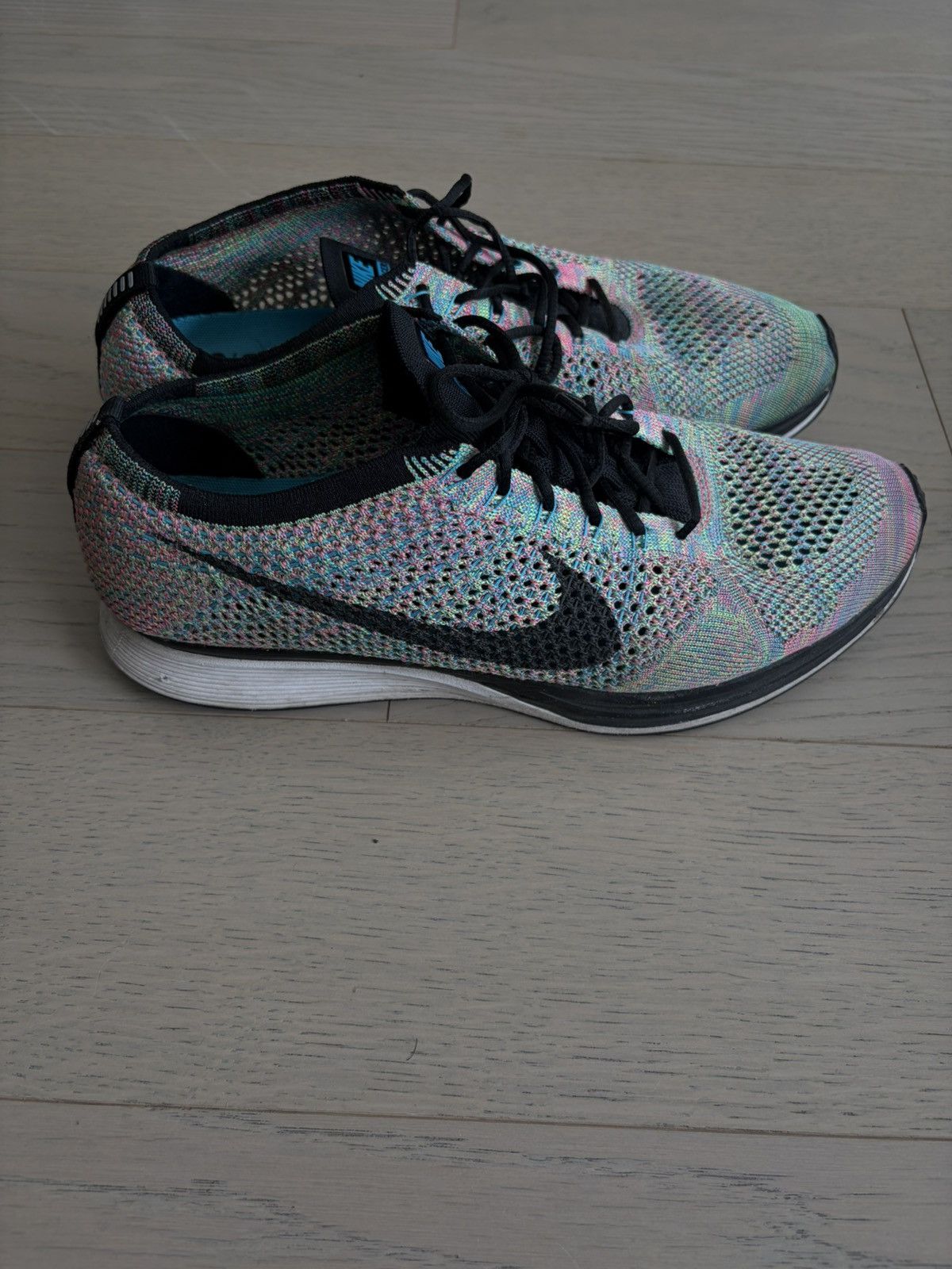 Nike Nike Flyknit Racer Multicolor Size US 10 / EU 43 - 3 Thumbnail