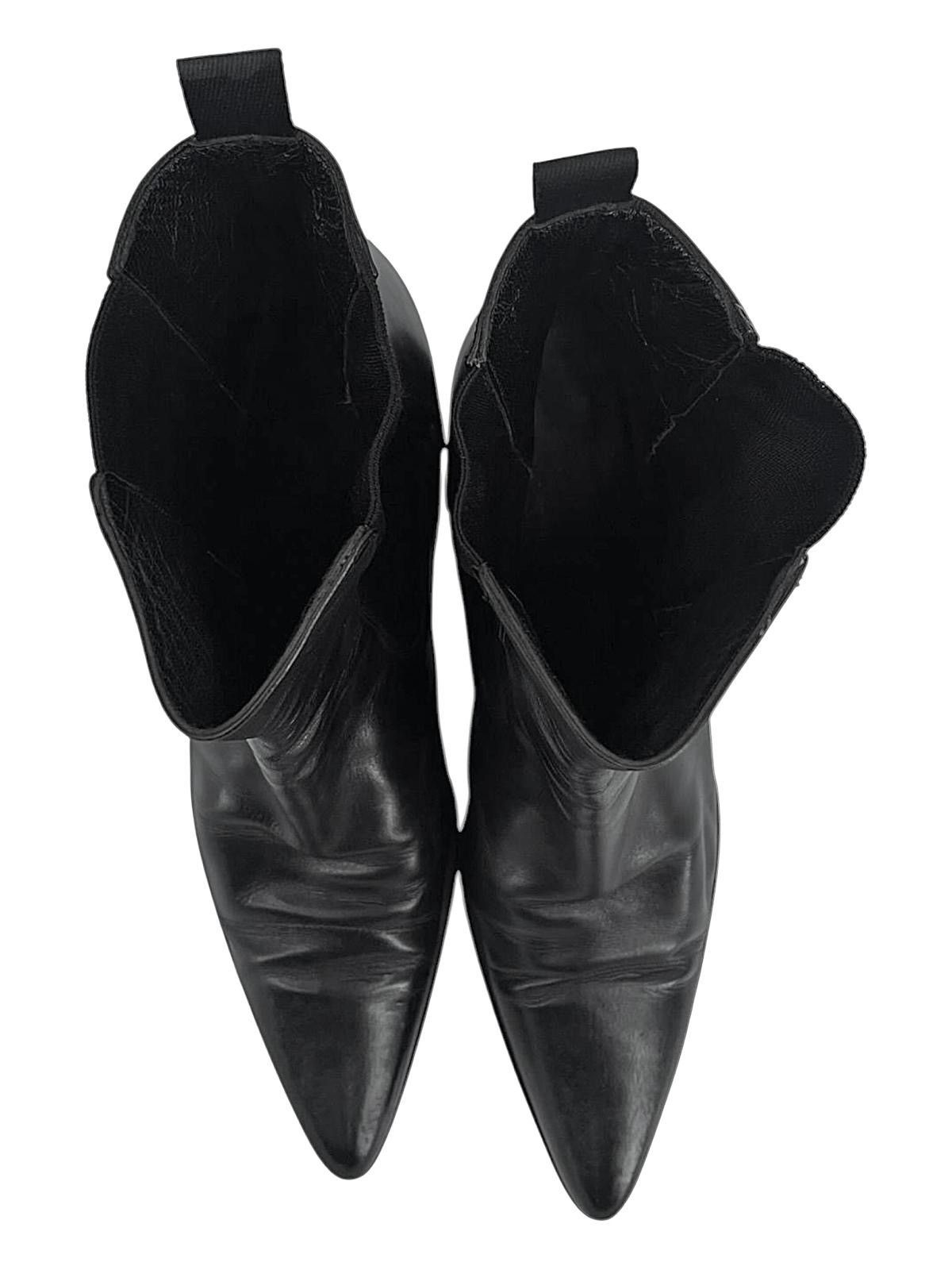 Prada Stivaletti Prada neri in pelle con tacco kitten heel – TG 39 Size US 9 / IT 39 - 4 Thumbnail