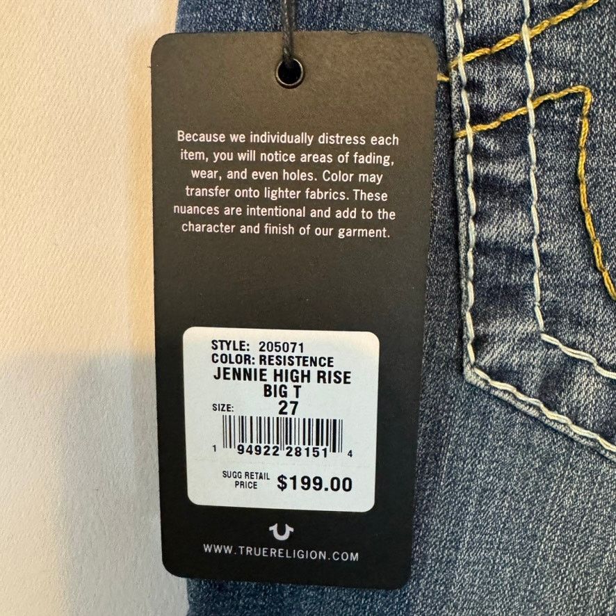 True Religion True Religion Jennie Curvy High Rise Super Skinny Jeans W27 Size 27" / US 4 / IT 40 - 9 Thumbnail