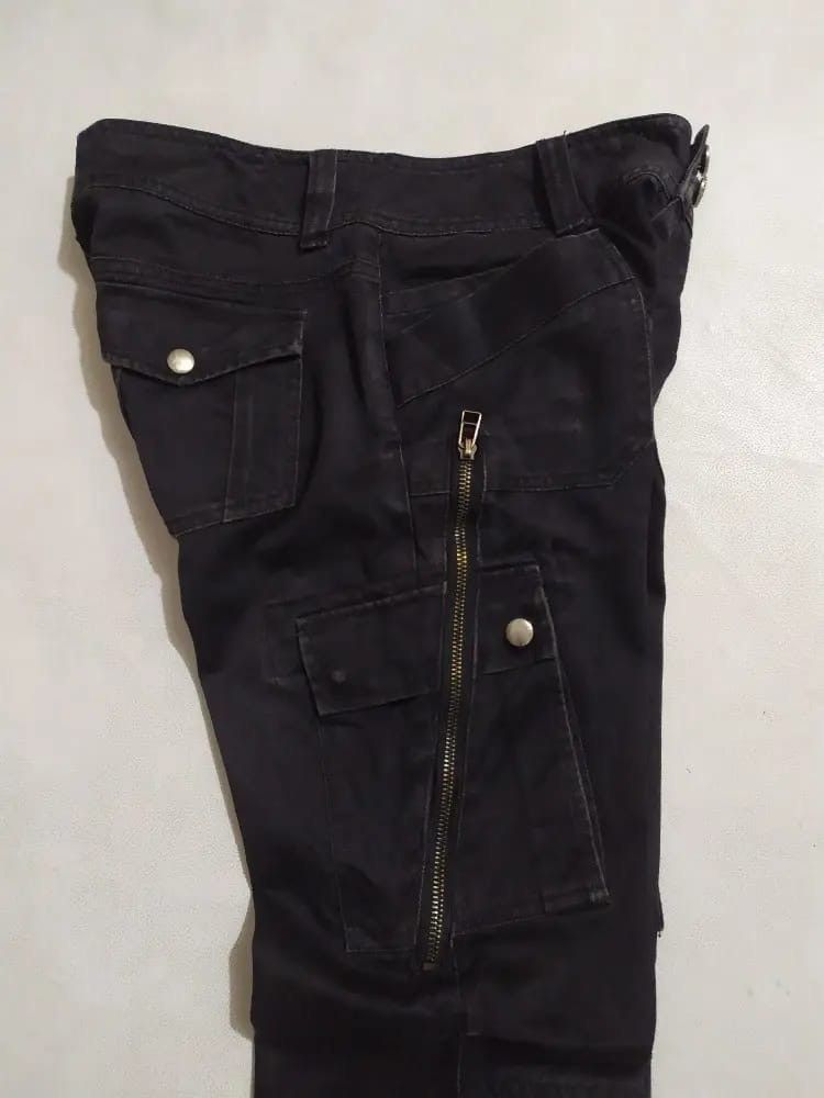 Japanese Brand PEEPUP Bondage Punk Zipper Style Split Pocket Pants Size US 29 - 11 Thumbnail