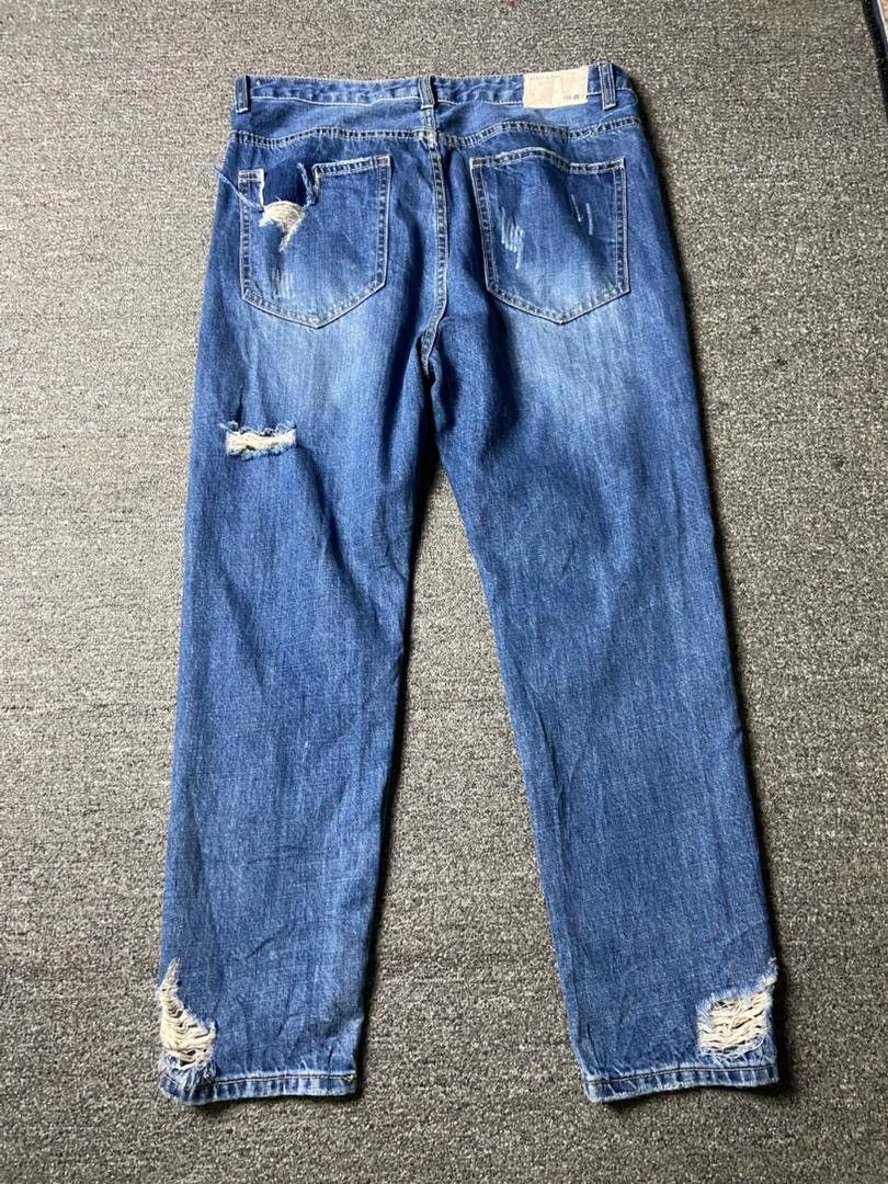 Uniqlo Uniqlo UJ Distressed Ripped Jeans (172) Size US 33 - 2 Thumbnail