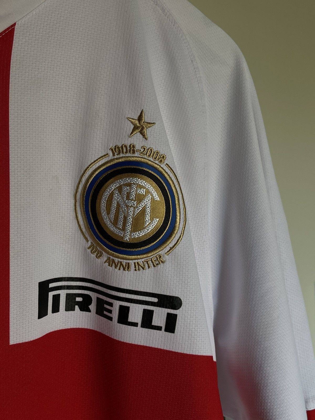 Nike × Vintage 2008 Nike Inter 100 year anni vintage cross soccer jersey Size US XL / EU 56 / 4 - 13 Thumbnail