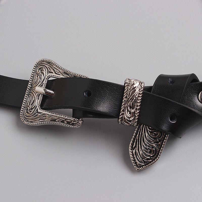 Vintage Carved Buckle Twisted Metal Chain Belts Size ONE SIZE - 5 Thumbnail