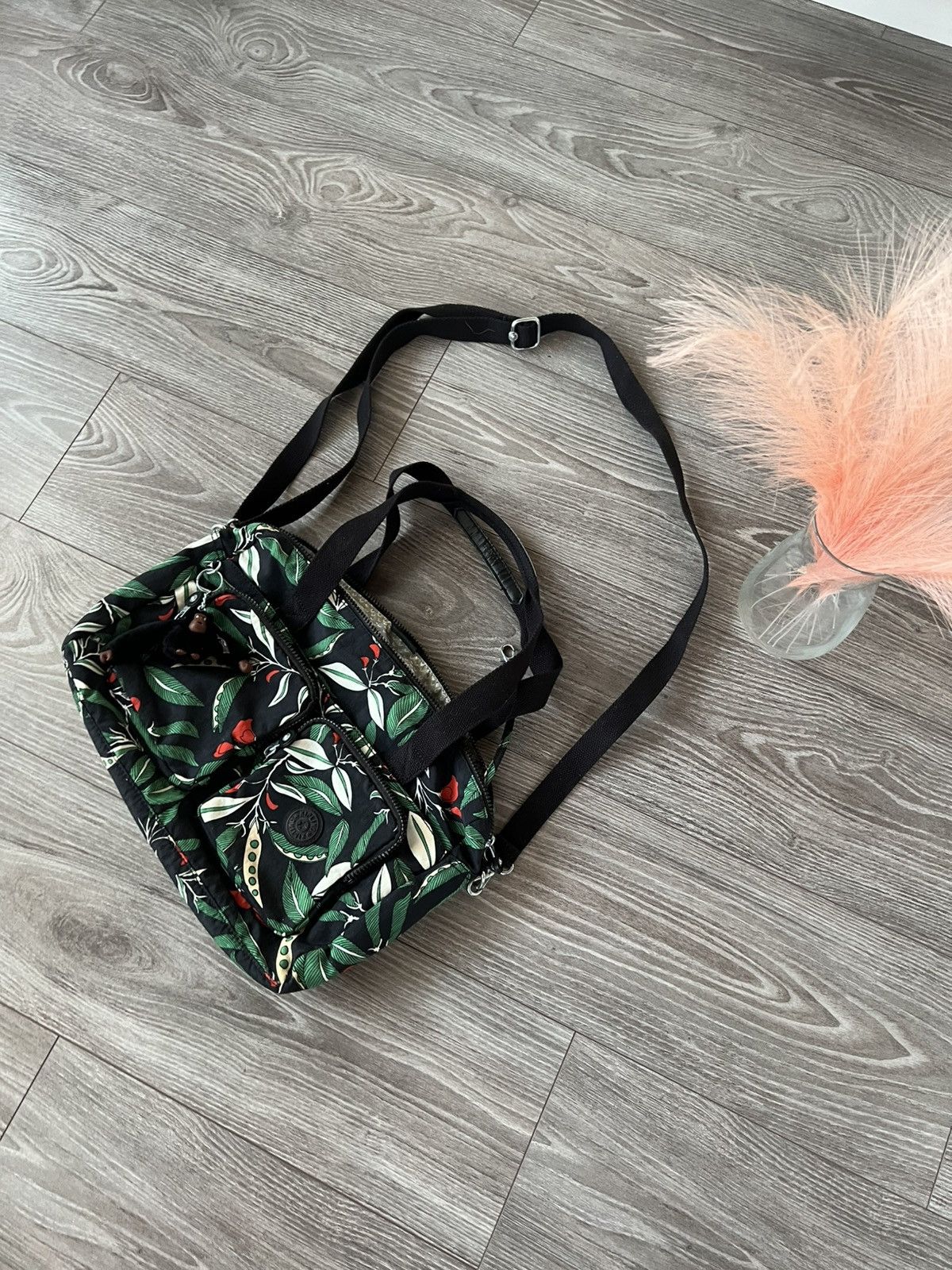 Designer ‼️Kipling with Monkey “Davina” Forest Motives Shoulders Bag‼️ Size ONE SIZE - 8 Thumbnail