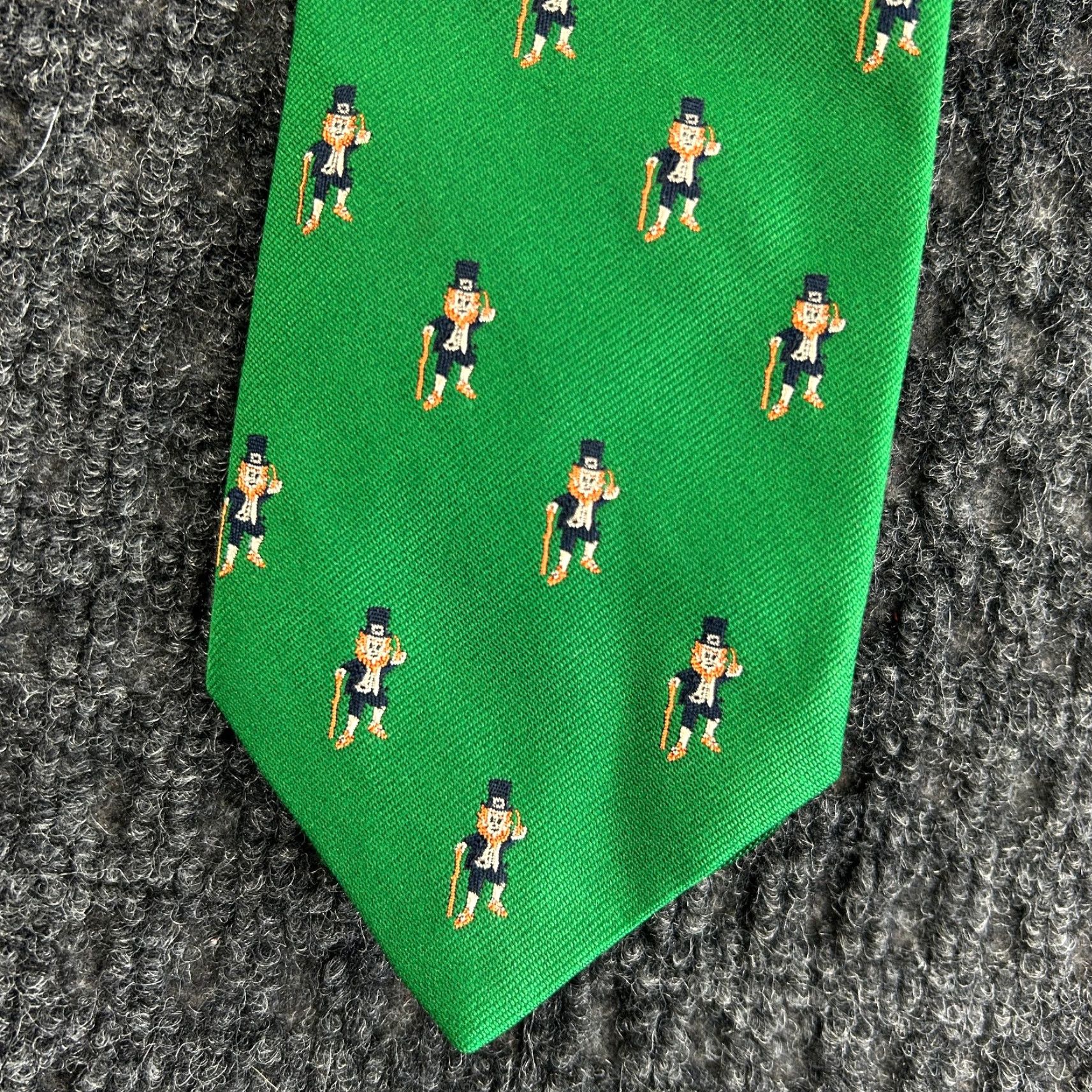 Robert Talbott VINTAGE Robert Talbott Tie Men One Size Green Leprechaun St Patricks Day Irish FAST SH Size ONE SIZE - 2 Thumbnail
