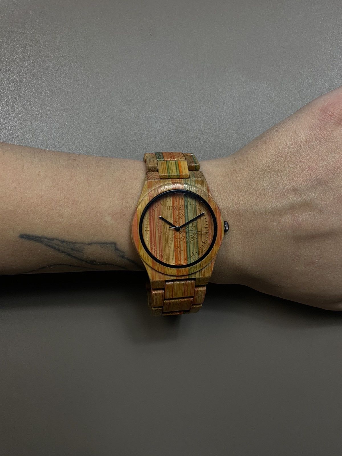Vintage RARE❗️Futuristic VTG Bewell wooden wristwatch Size ONE SIZE - 2 Thumbnail