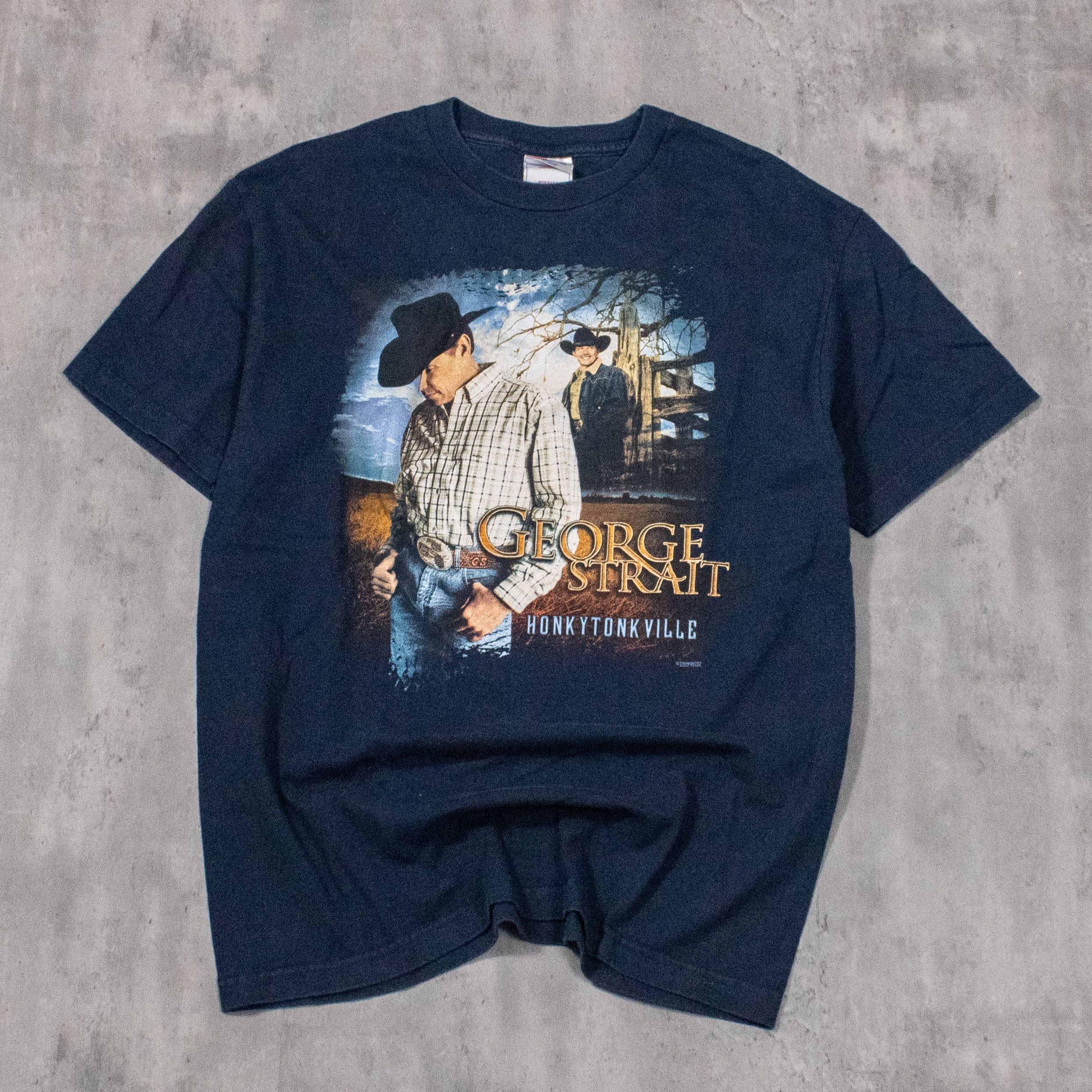 Band Tees Y2K 2003 George Strait Honkytonkville Tour Blue T-Shirt Size US M / EU 48-50 / 2 - 10 Thumbnail
