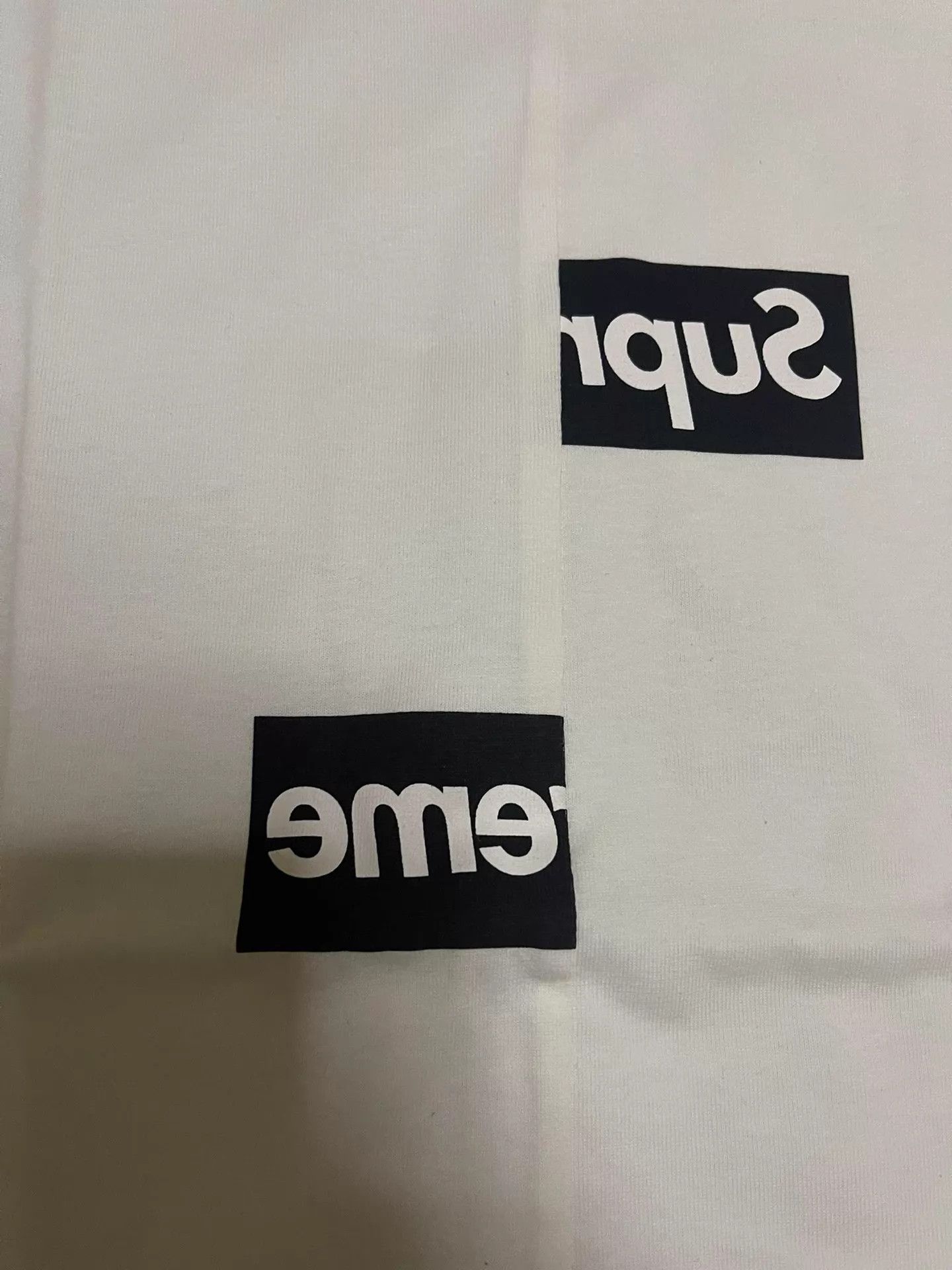 Supreme Supreme CDG Spilt Box Logo White Short Sleeve L New Size US L / EU 52-54 / 3 - 2 Thumbnail