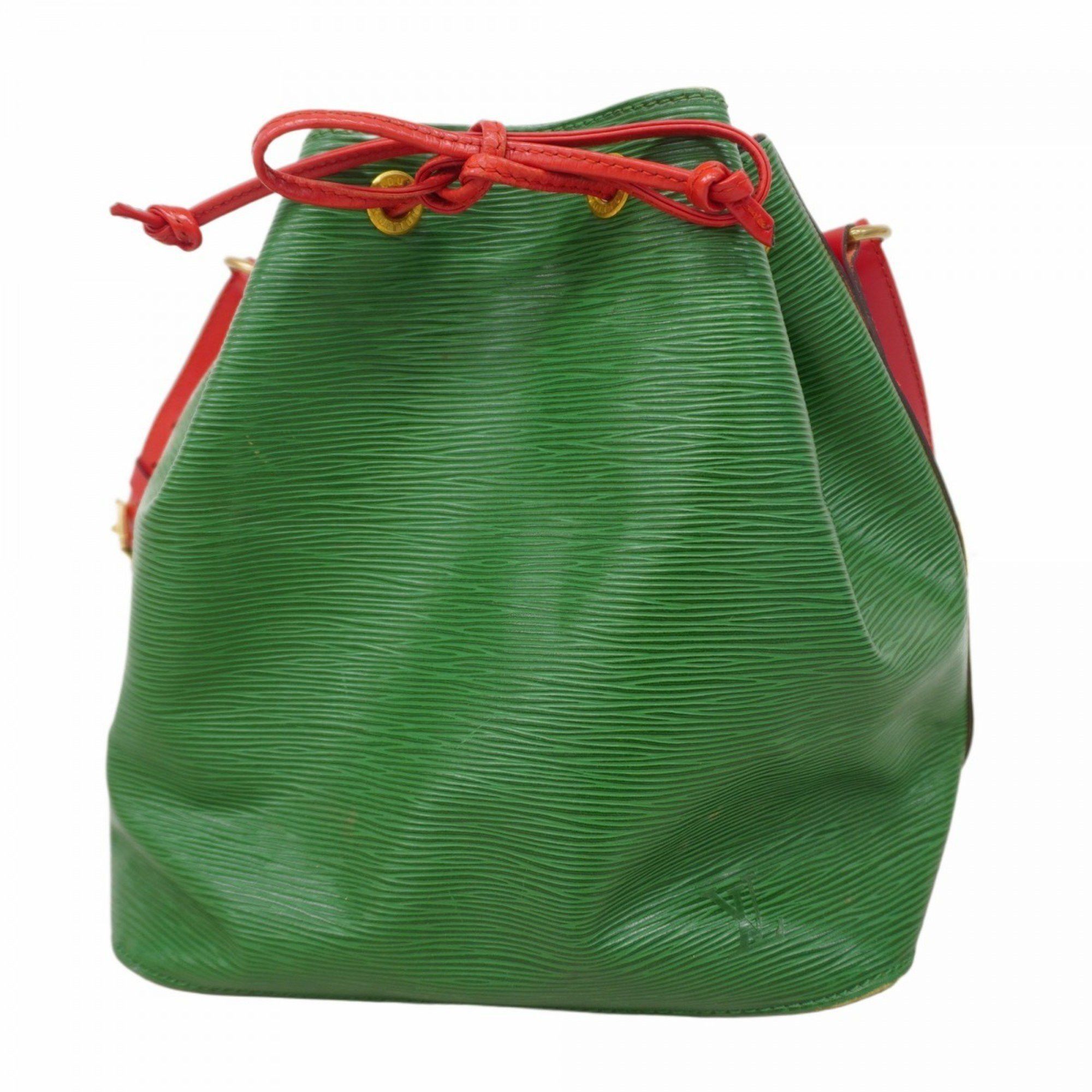 Louis Vuitton Shoulder Bag Epi Bicolor Petit Noe M44147 Borneo Green Castilian Red Ladies, Women's