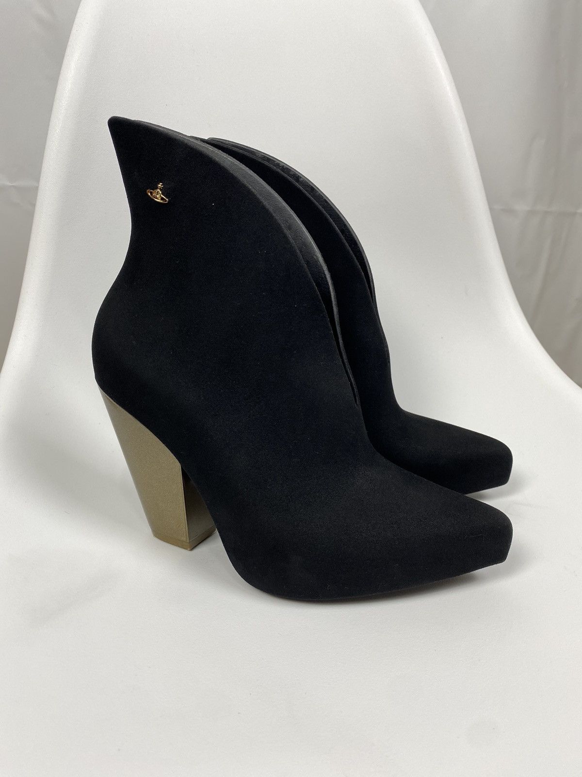 image of Melissa Satyr Rubber Boots Size Us 8 in Black, Women's