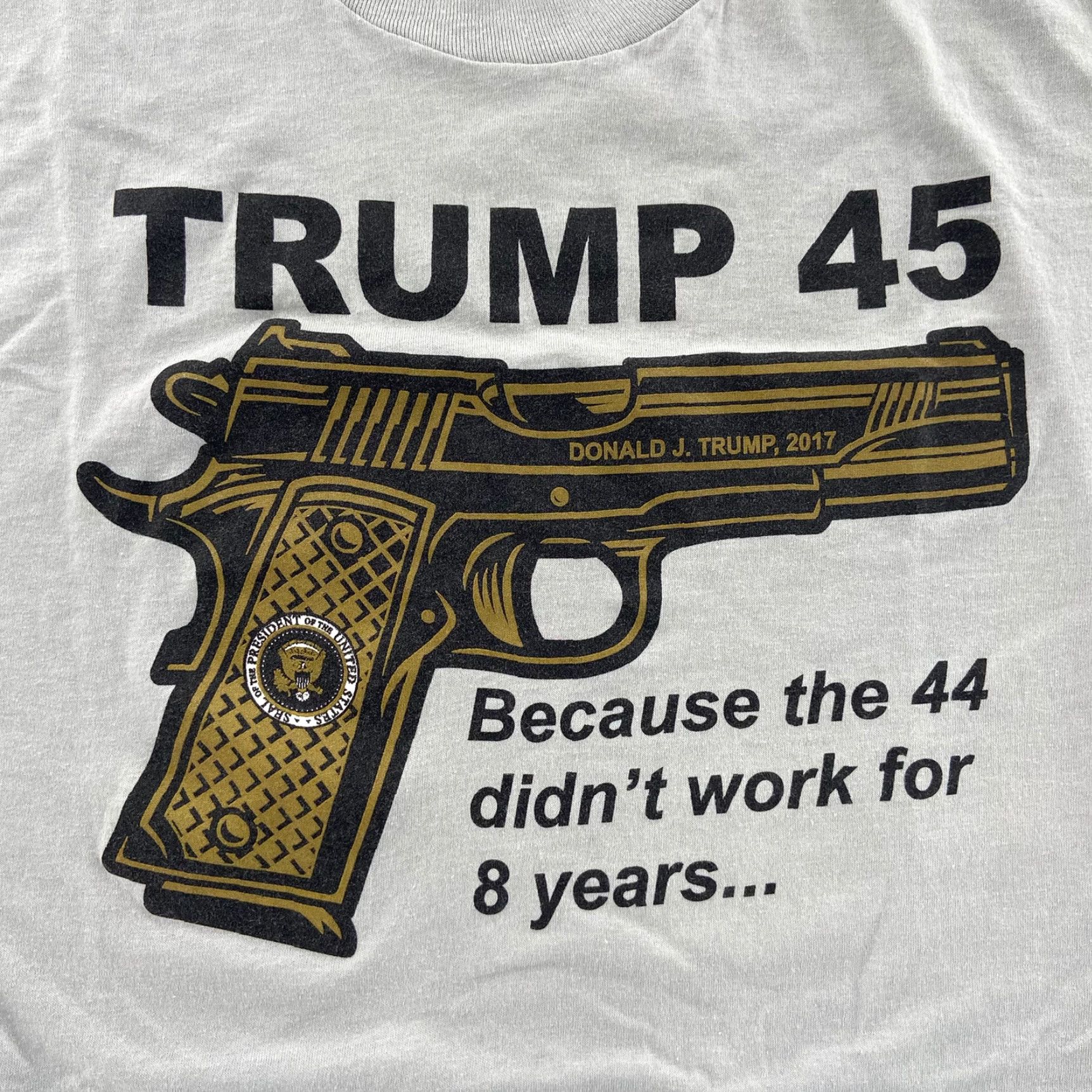 Vintage VINTAGE Donald Trump T-Shirt Adult Large Gray Crew Neck President 45 Election Logo Mens L Size US L / EU 52-54 / 3 - 3 Thumbnail